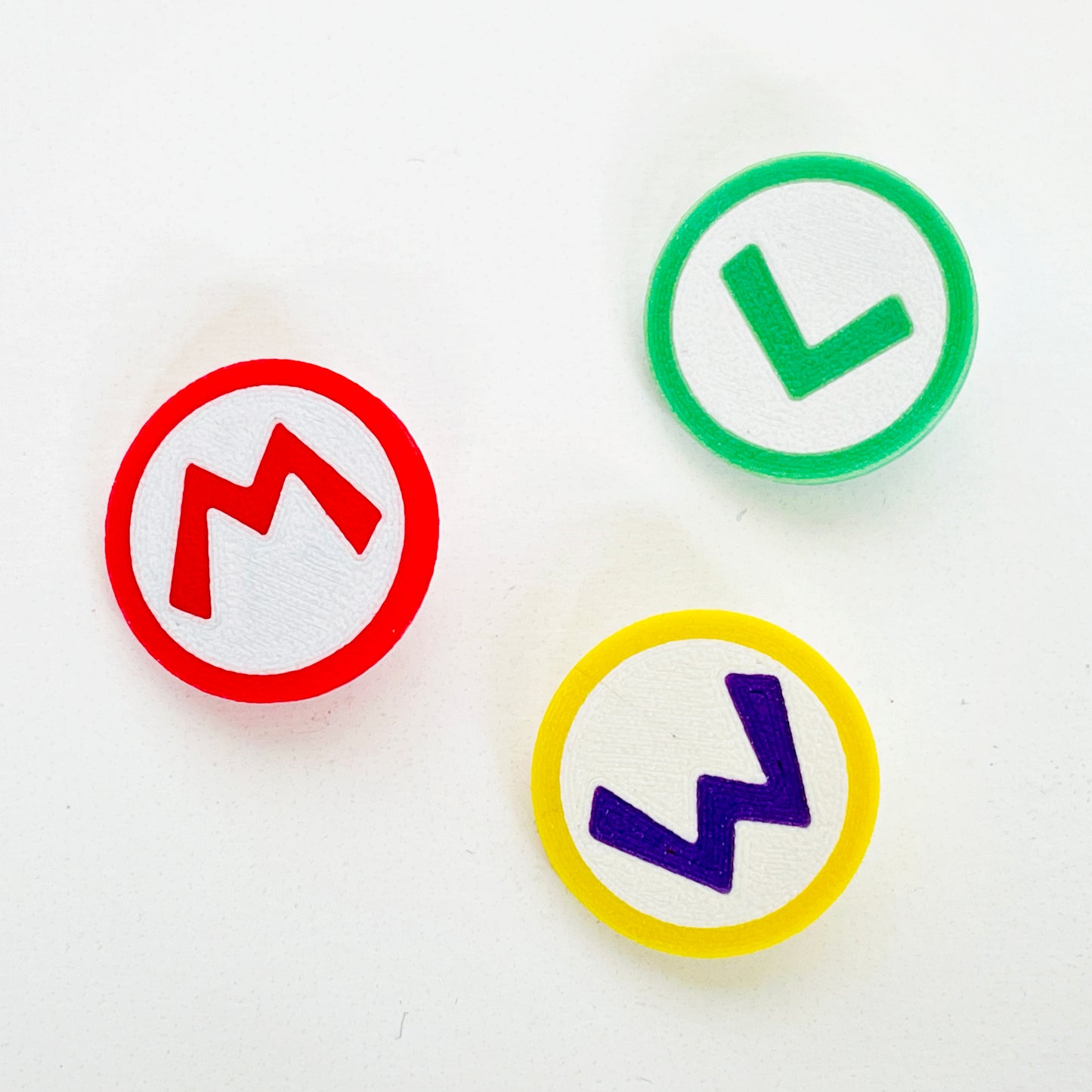 Mario Luigi Wario Letter Buttons for Sewing Projects