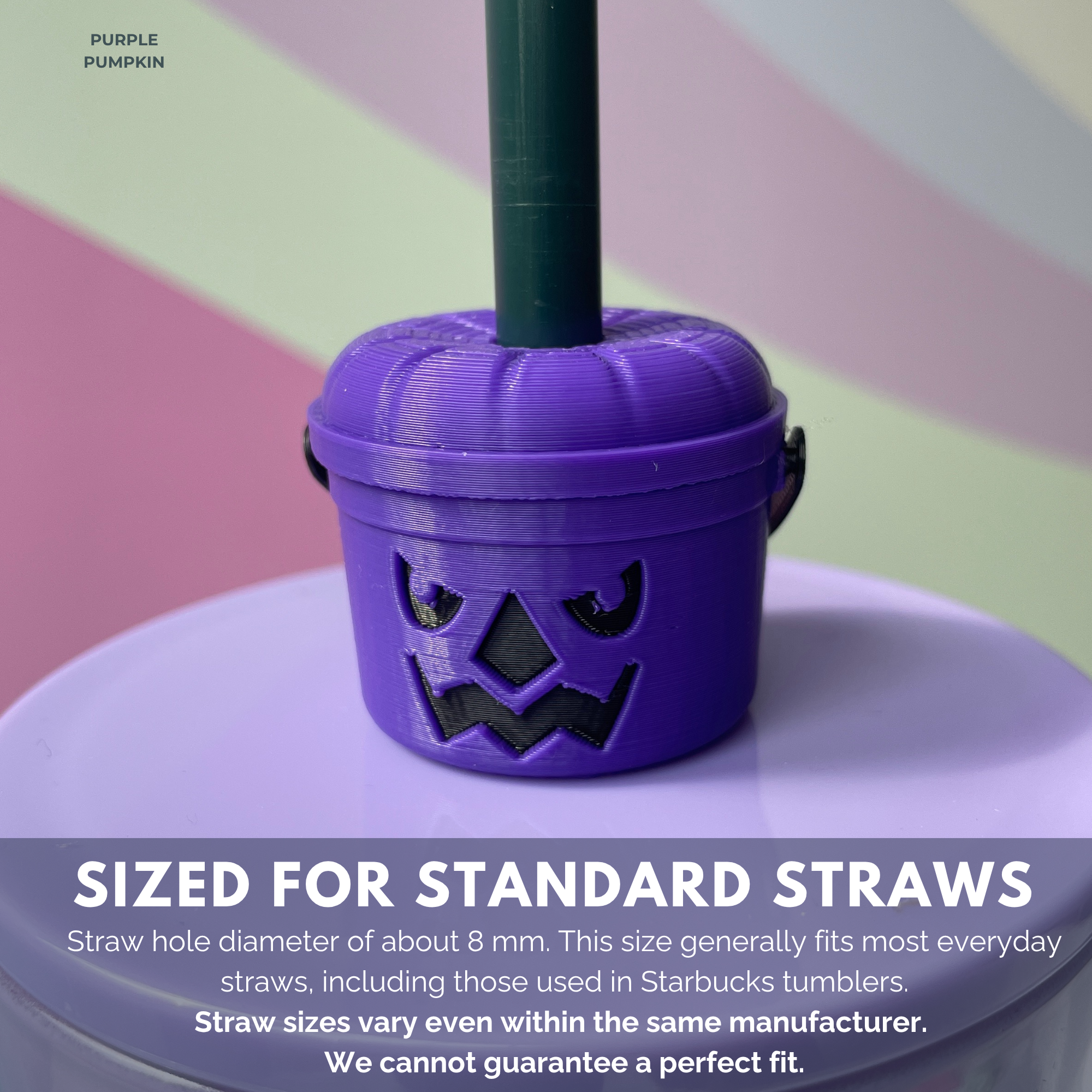 Halloween Bucket Straw Toppers – Sized for STANDARD Straws