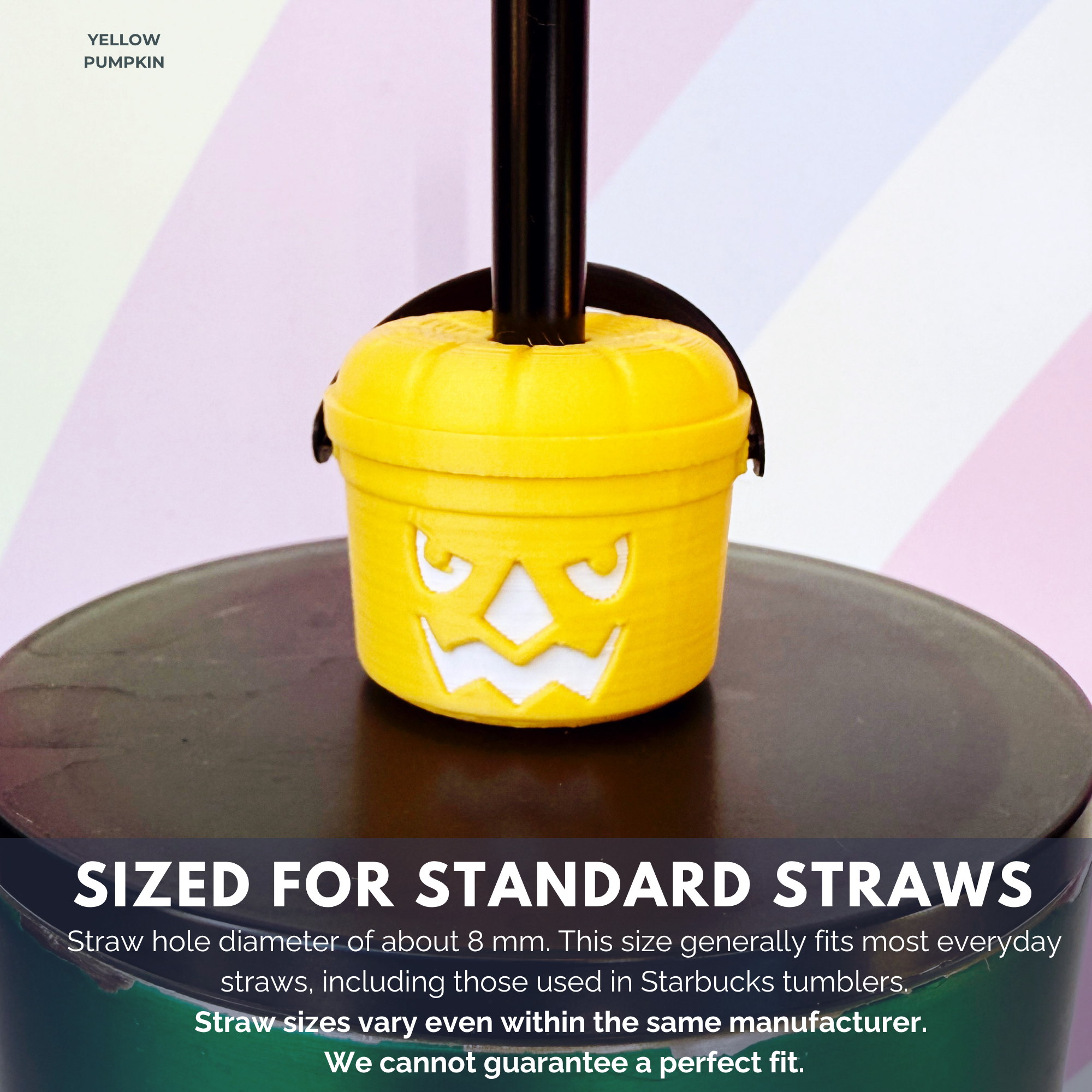 Halloween Bucket Straw Toppers – Sized for STANDARD Straws