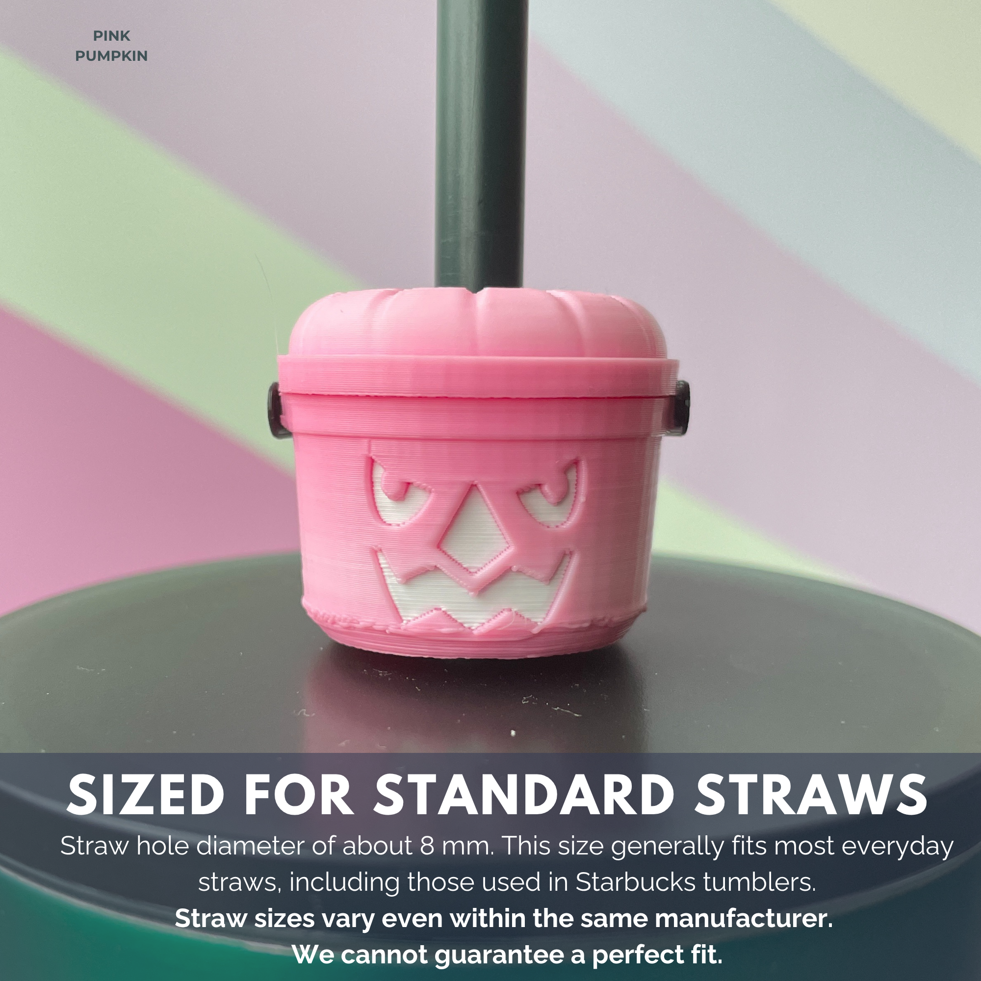 Halloween Bucket Straw Toppers – Sized for STANDARD Straws