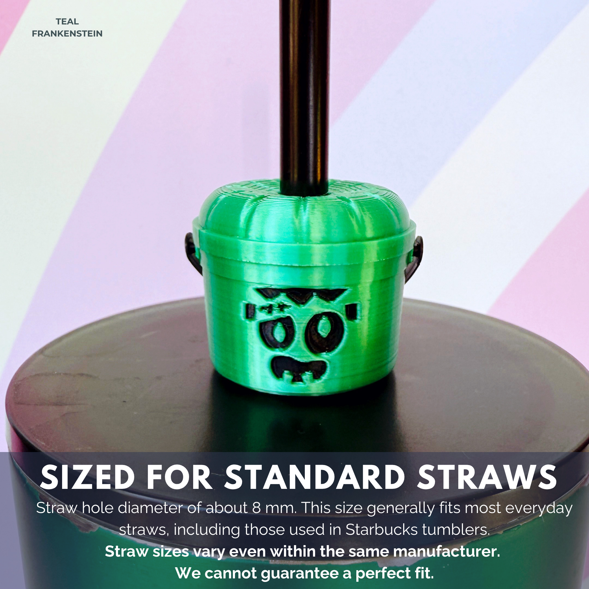 Halloween Bucket Straw Toppers – Sized for STANDARD Straws