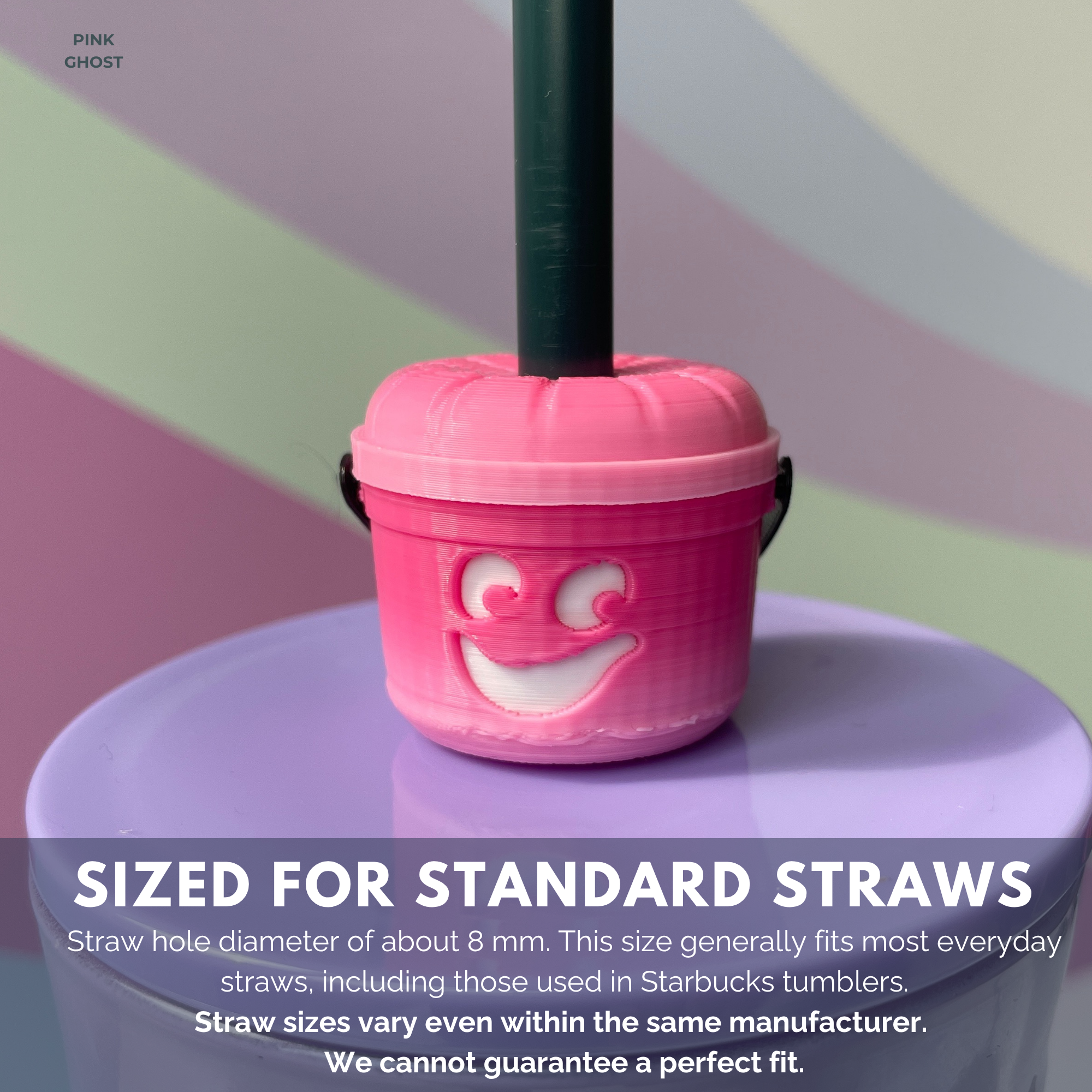 Halloween Bucket Straw Toppers – Sized for STANDARD Straws