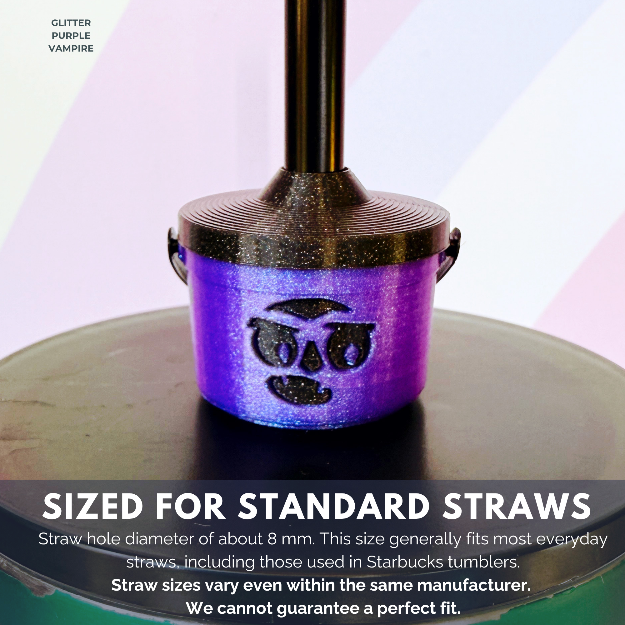 Halloween Bucket Straw Toppers – Sized for STANDARD Straws