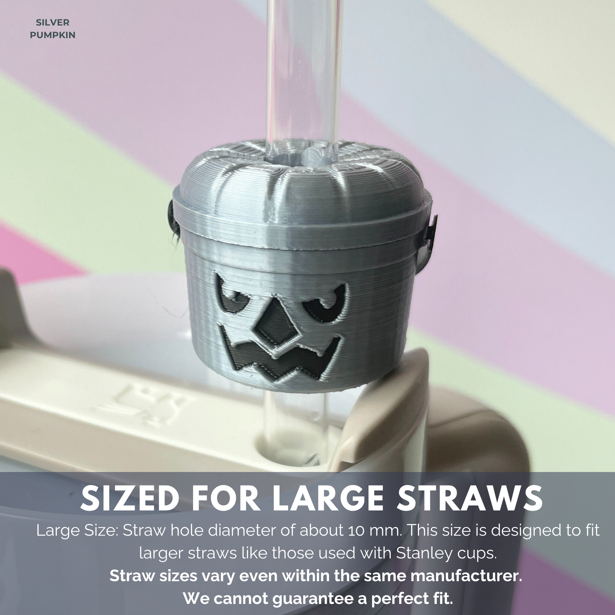 Halloween Bucket Straw Toppers – Fits Stanley & Large Reusable Straws