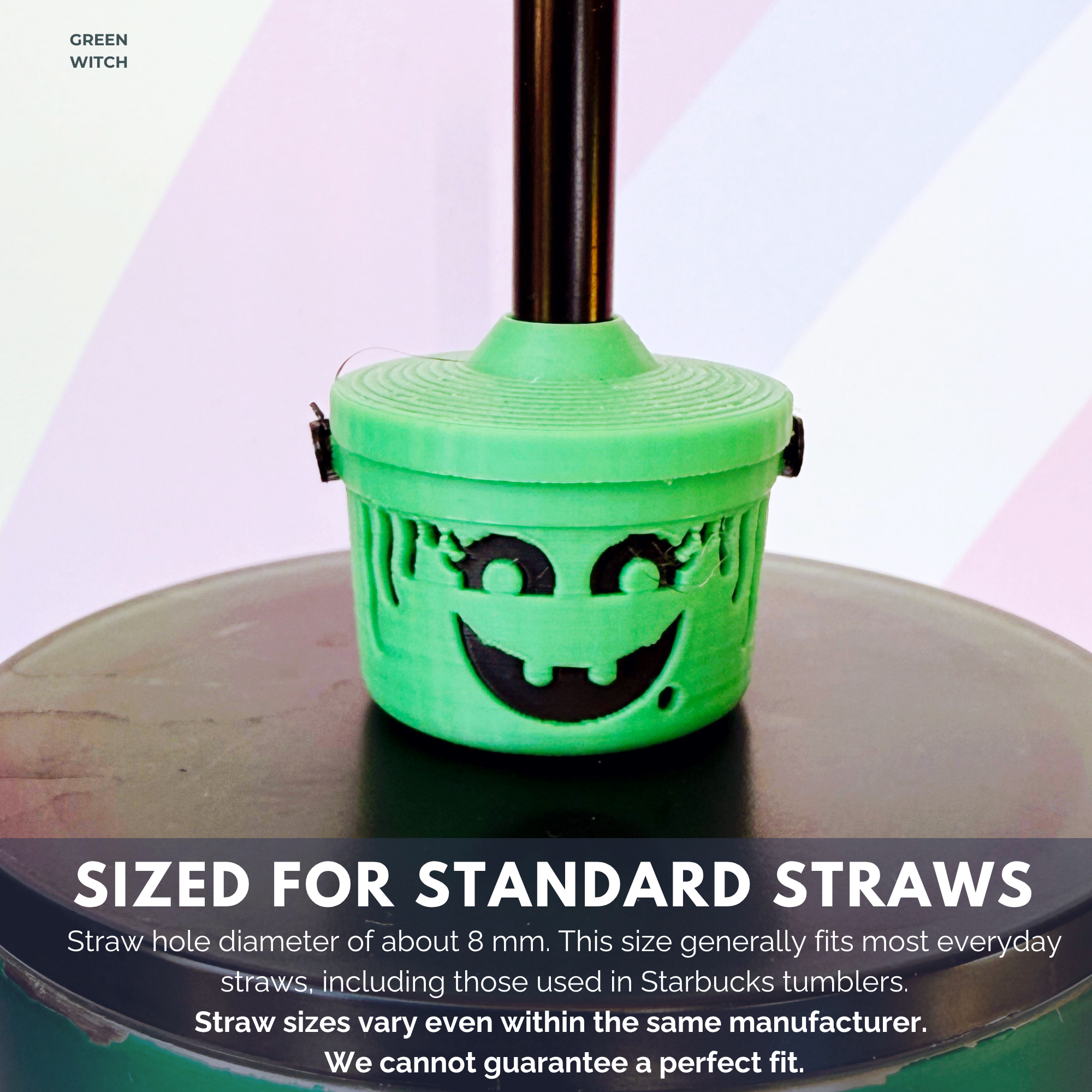 Halloween Bucket Straw Toppers – Sized for STANDARD Straws