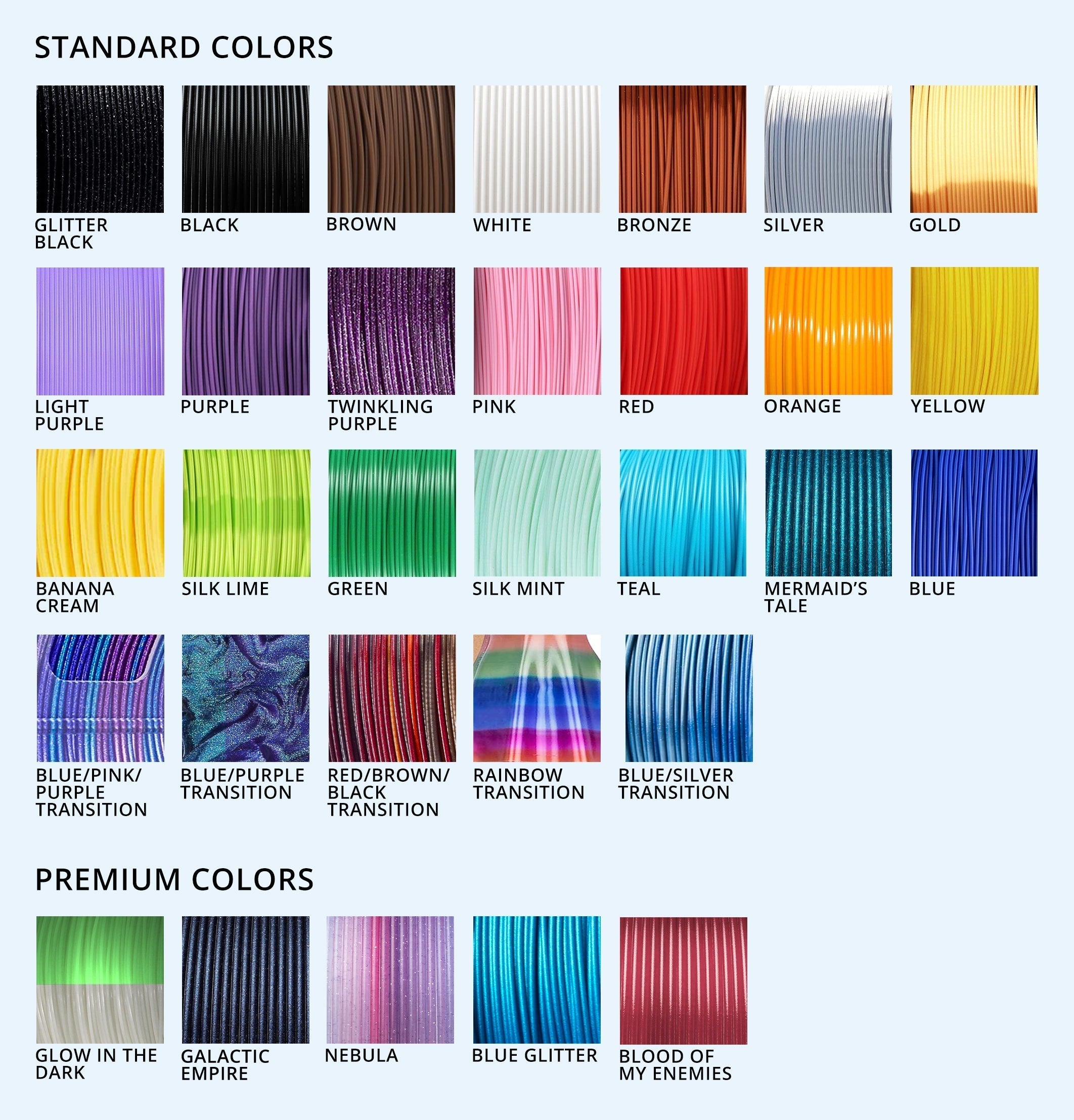 Color swatches