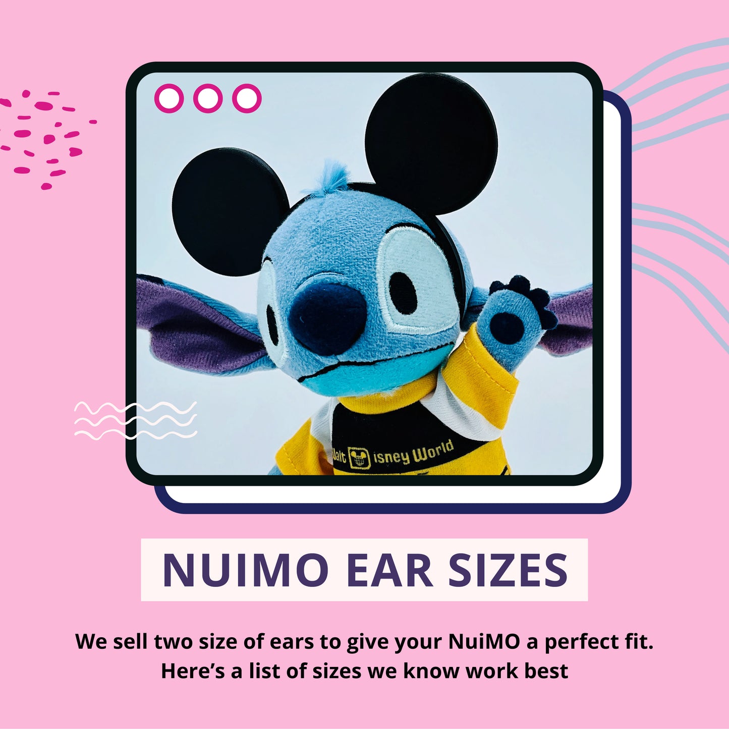 Ahsoka Star Wars Themed Mouse Ears for NuiMO Plush.