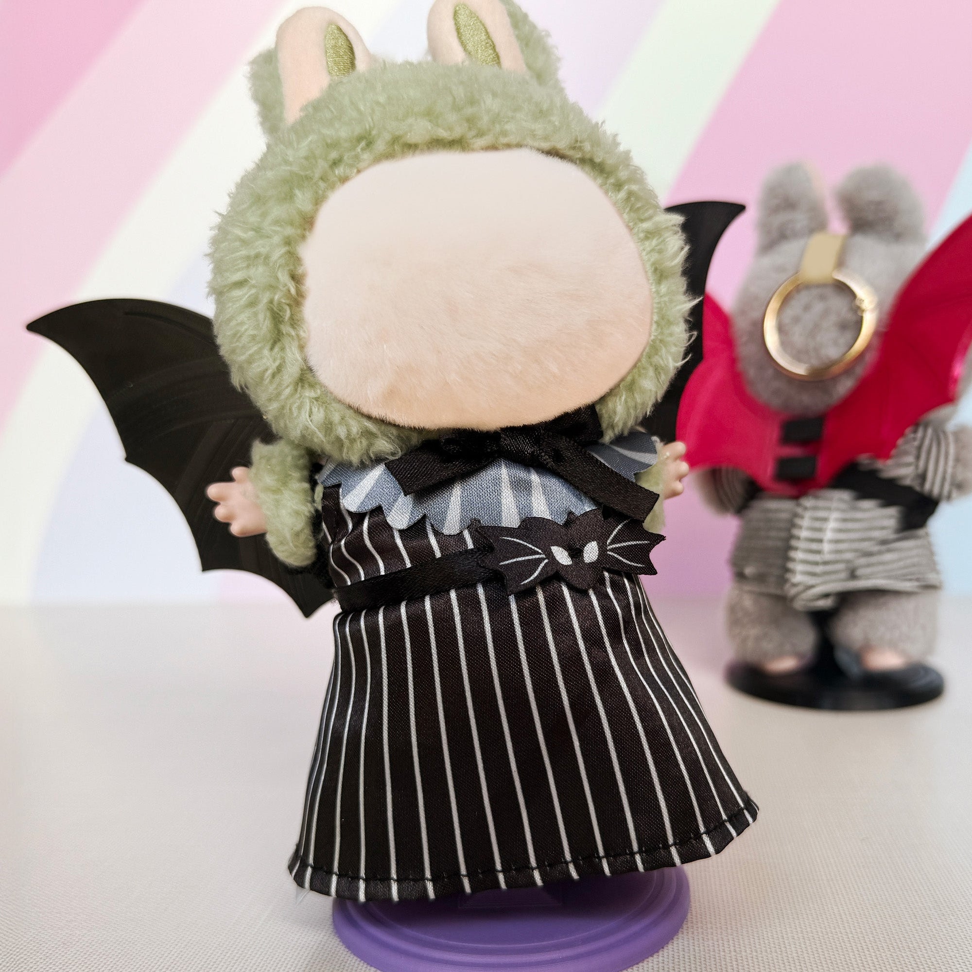 Hinged Bat Wings - Adjustable Halloween Accessory for 17 cm Mini Plush Figures