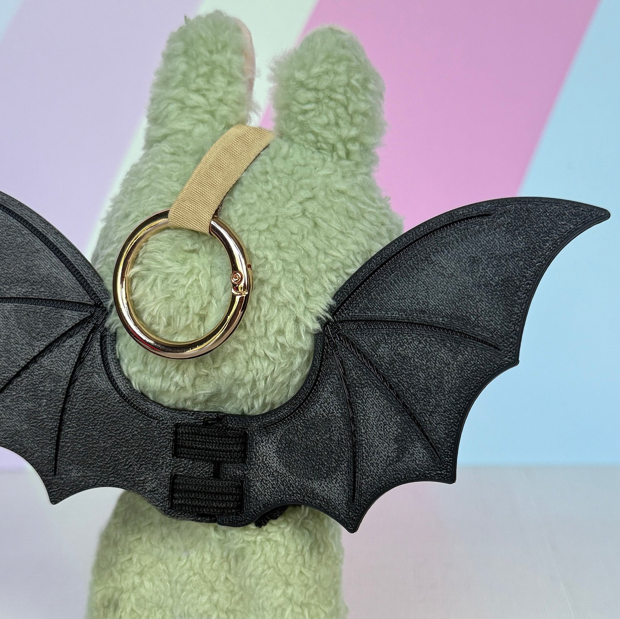 Hinged Bat Wings - Adjustable Halloween Accessory for 17 cm Mini Plush Figures
