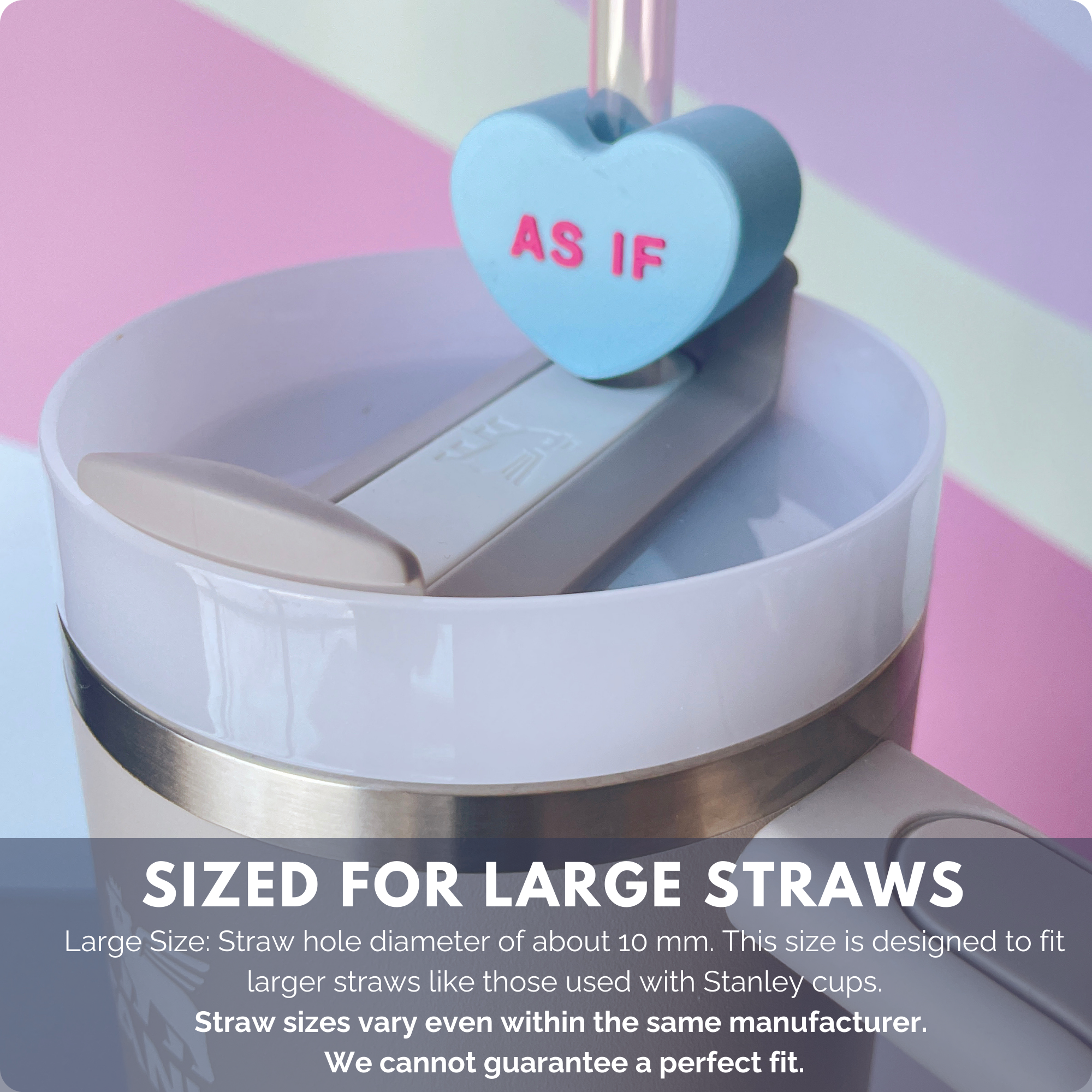 Conversation Heart Straw Toppers