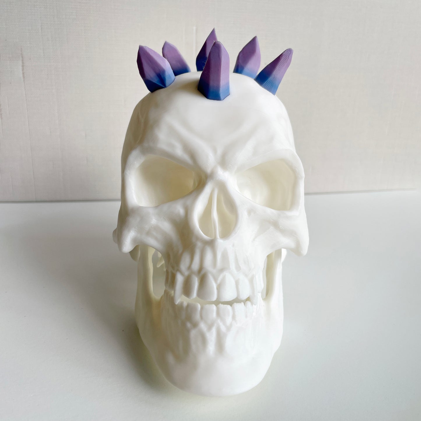 Articulated Punk Skull with Crystals