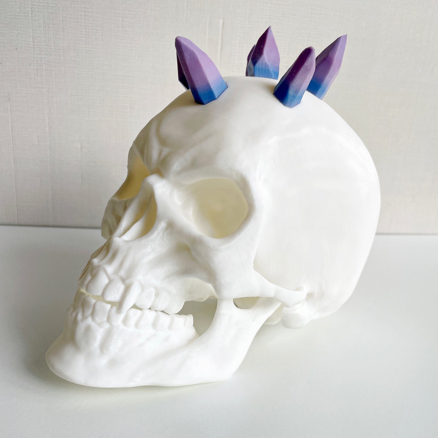 Articulated Punk Skull with Crystals