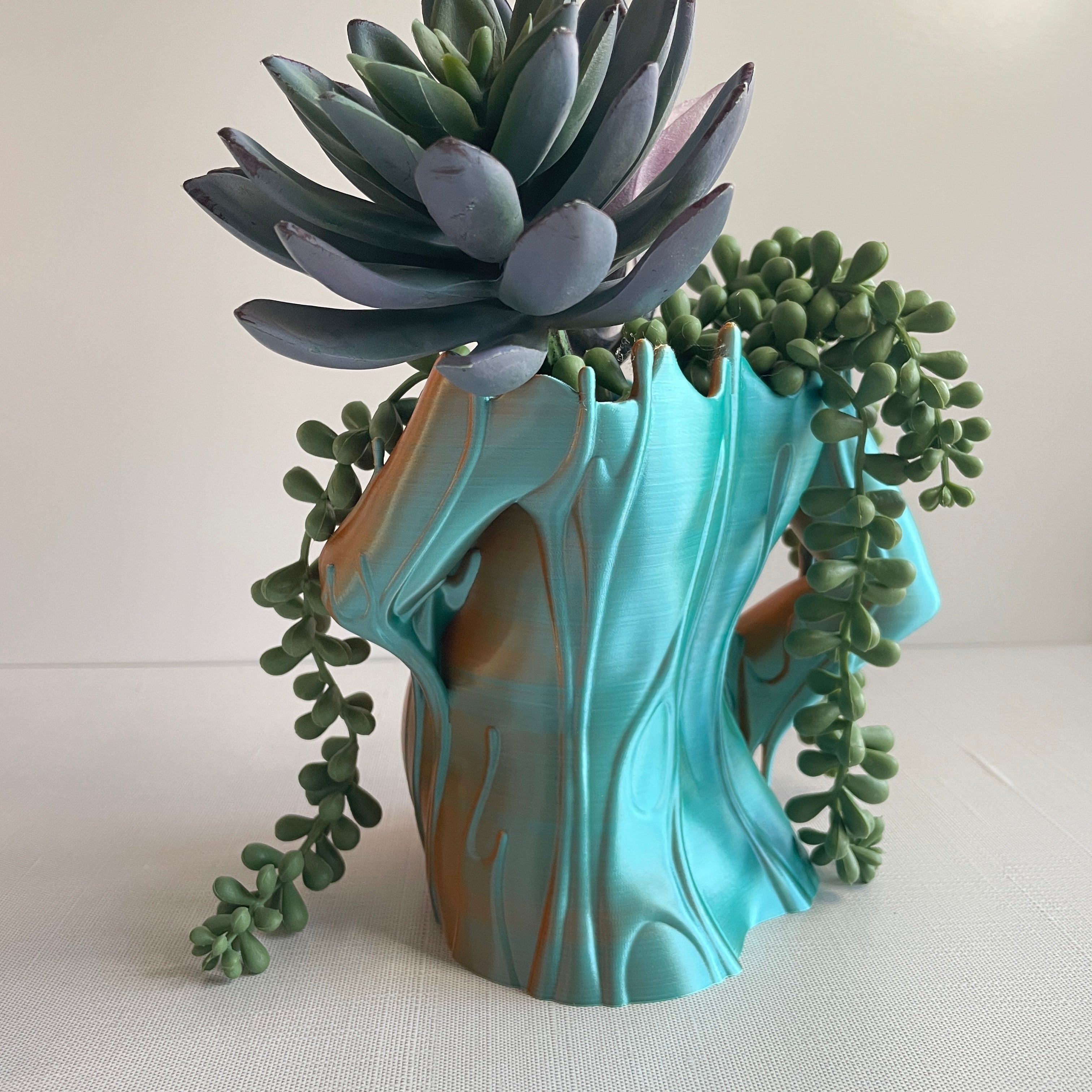 Fertility Goddess Succulent Planter. Melted Woman Plant Gift.