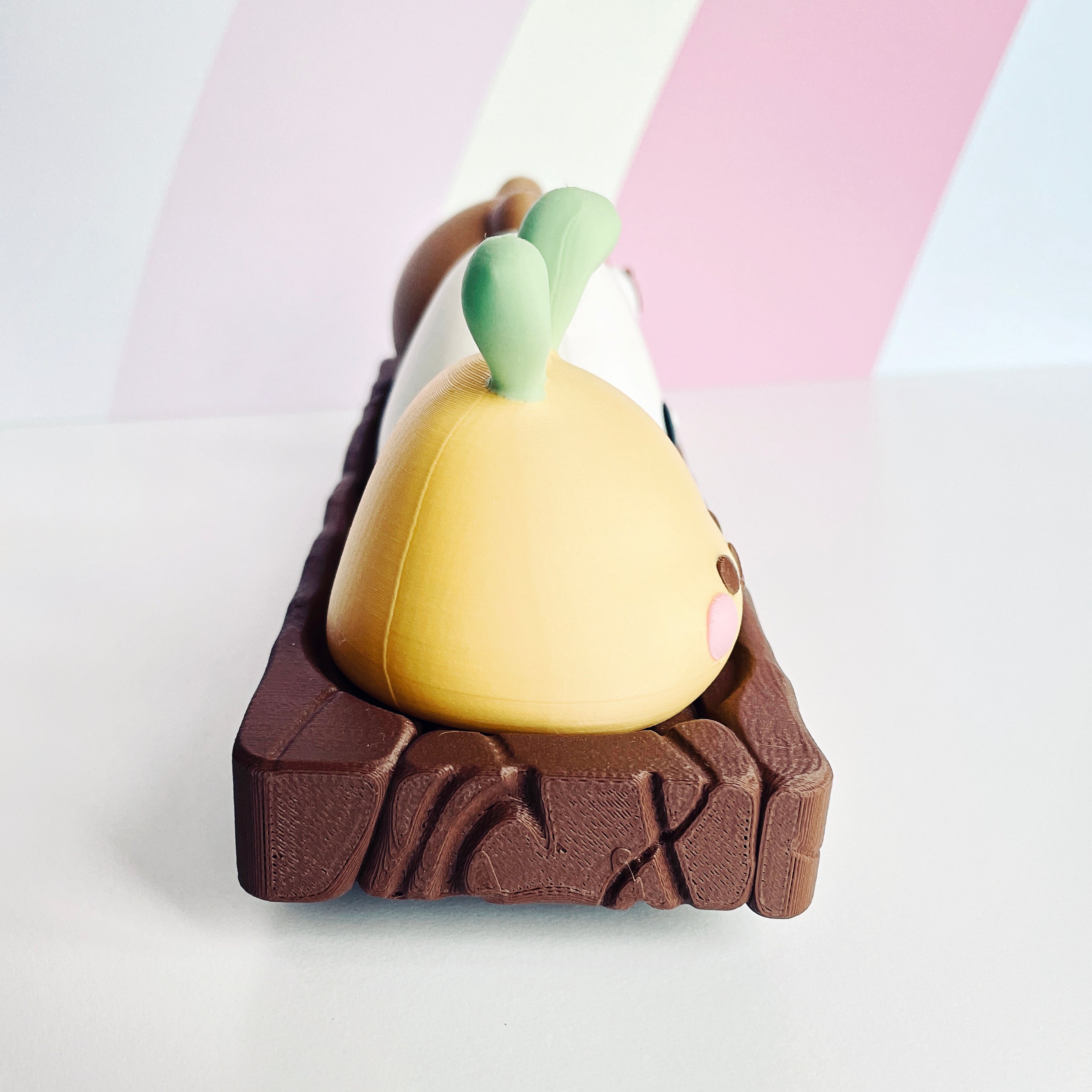 Kawaii Animal Baos on Wooden Block