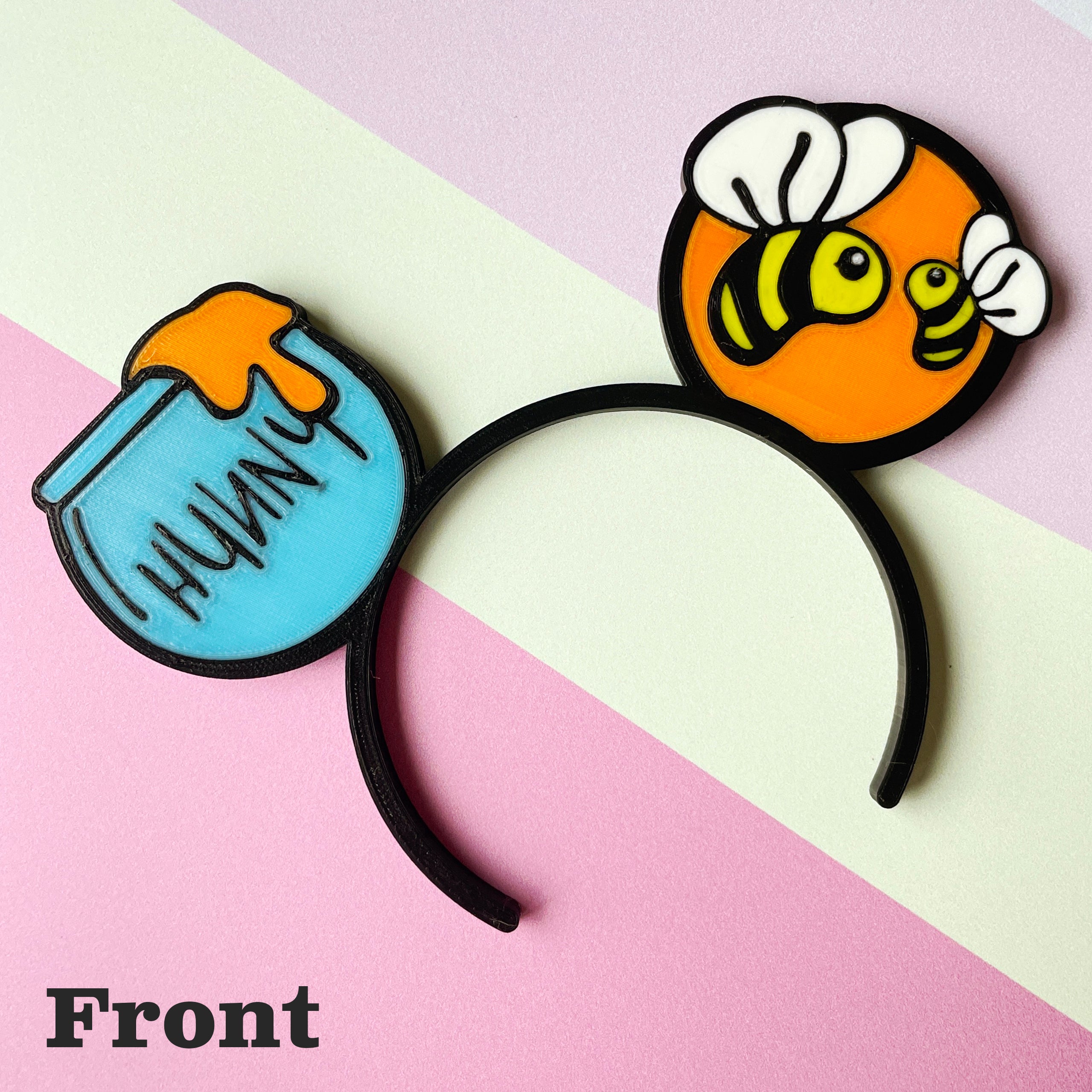 Pooh Themed Mouse Ears for NuiMO & Labubu Plush