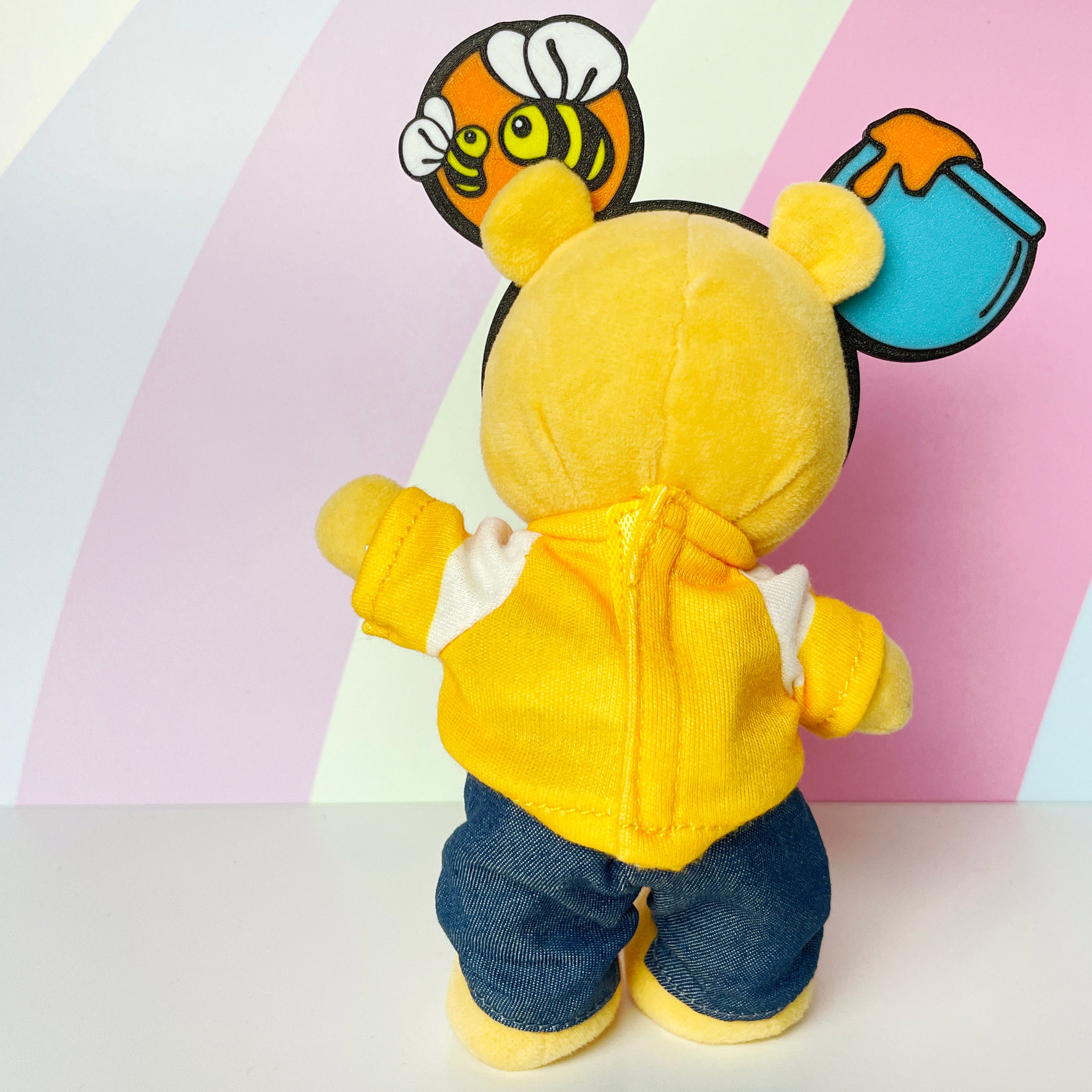 Pooh Themed Mouse Ears for NuiMO & Labubu Plush
