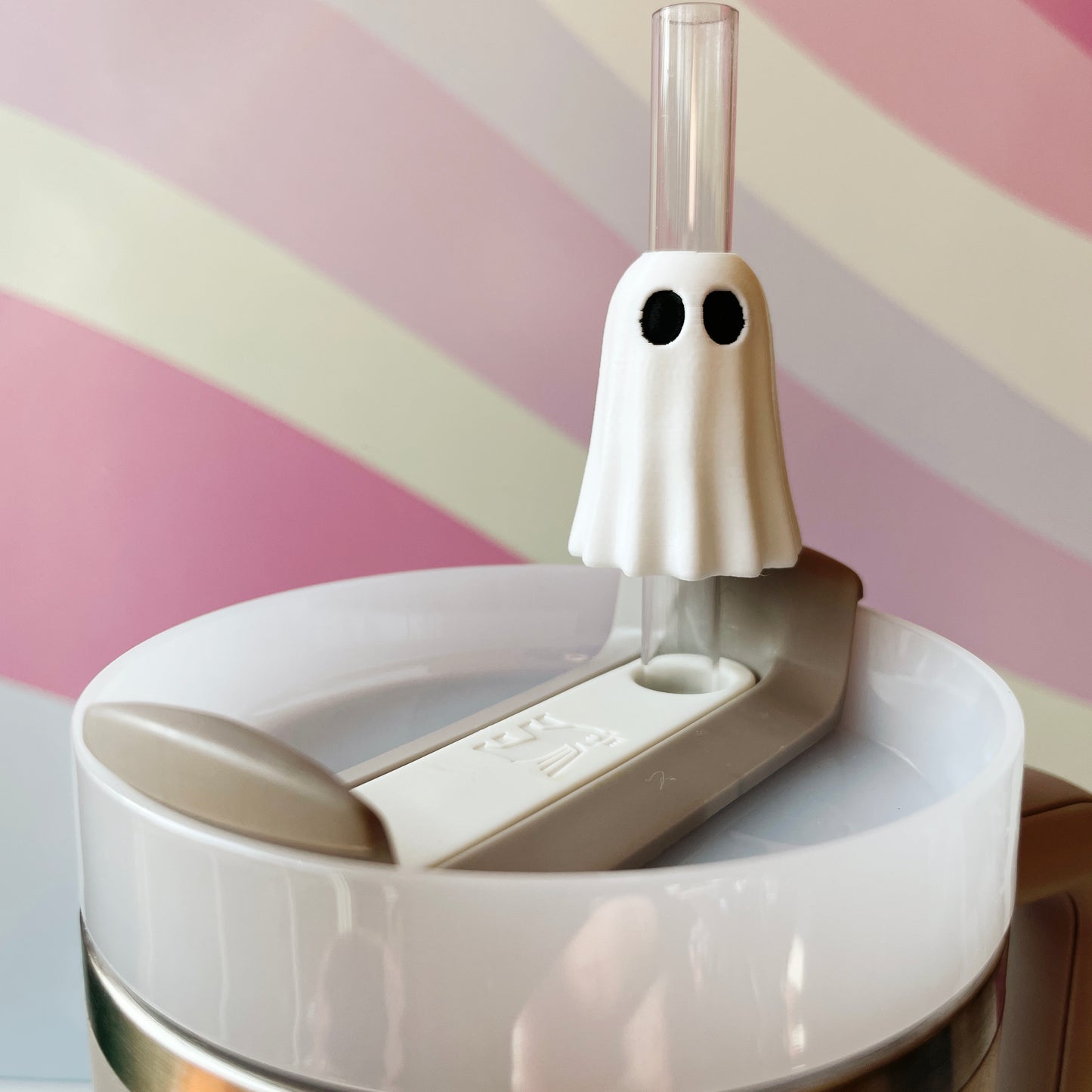 Spooky Ghost Straw Topper for Standard and Large Straw