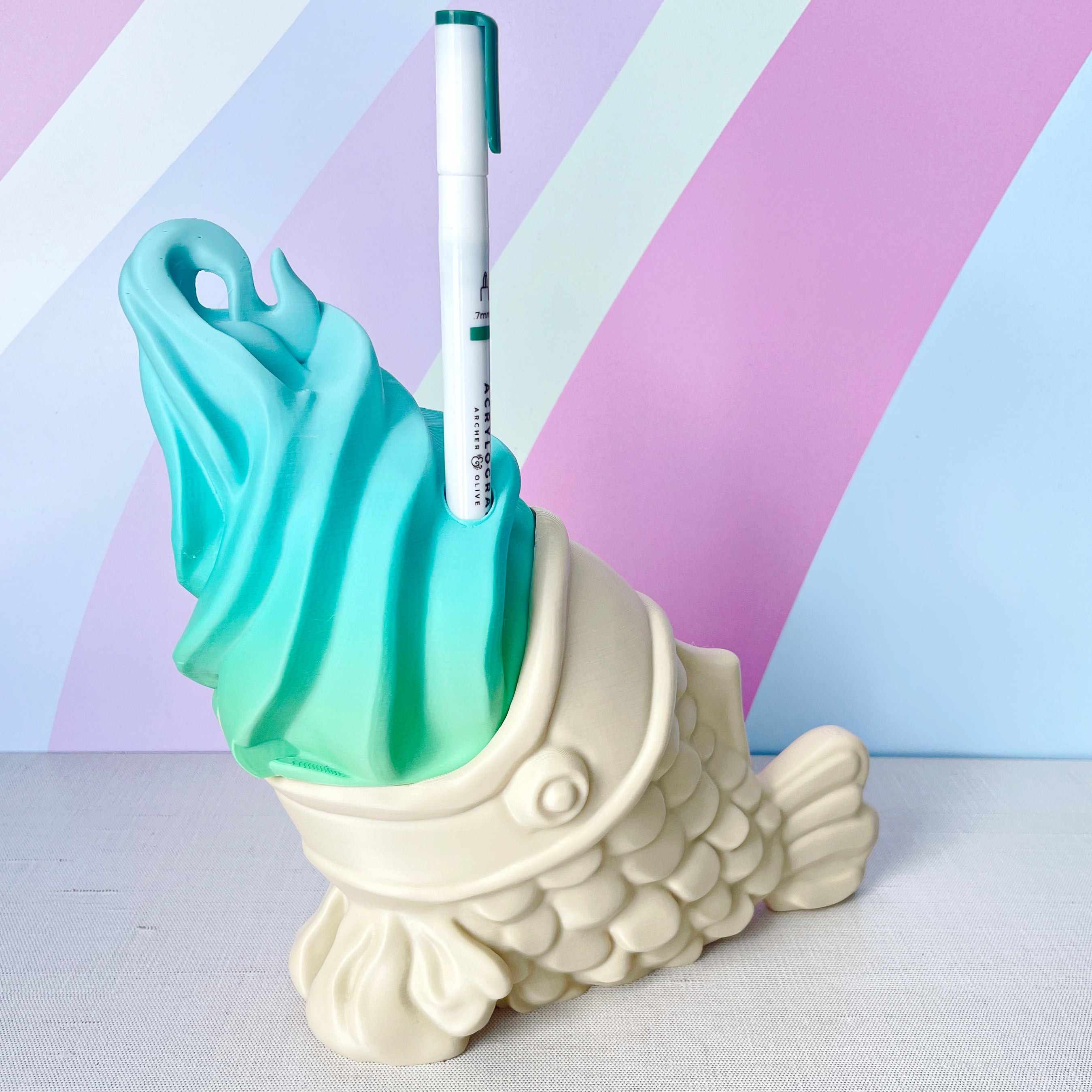 Taiyaki Ice Cream Storage Box – Cute Kawaii Organizer - Japanese Fish Decor