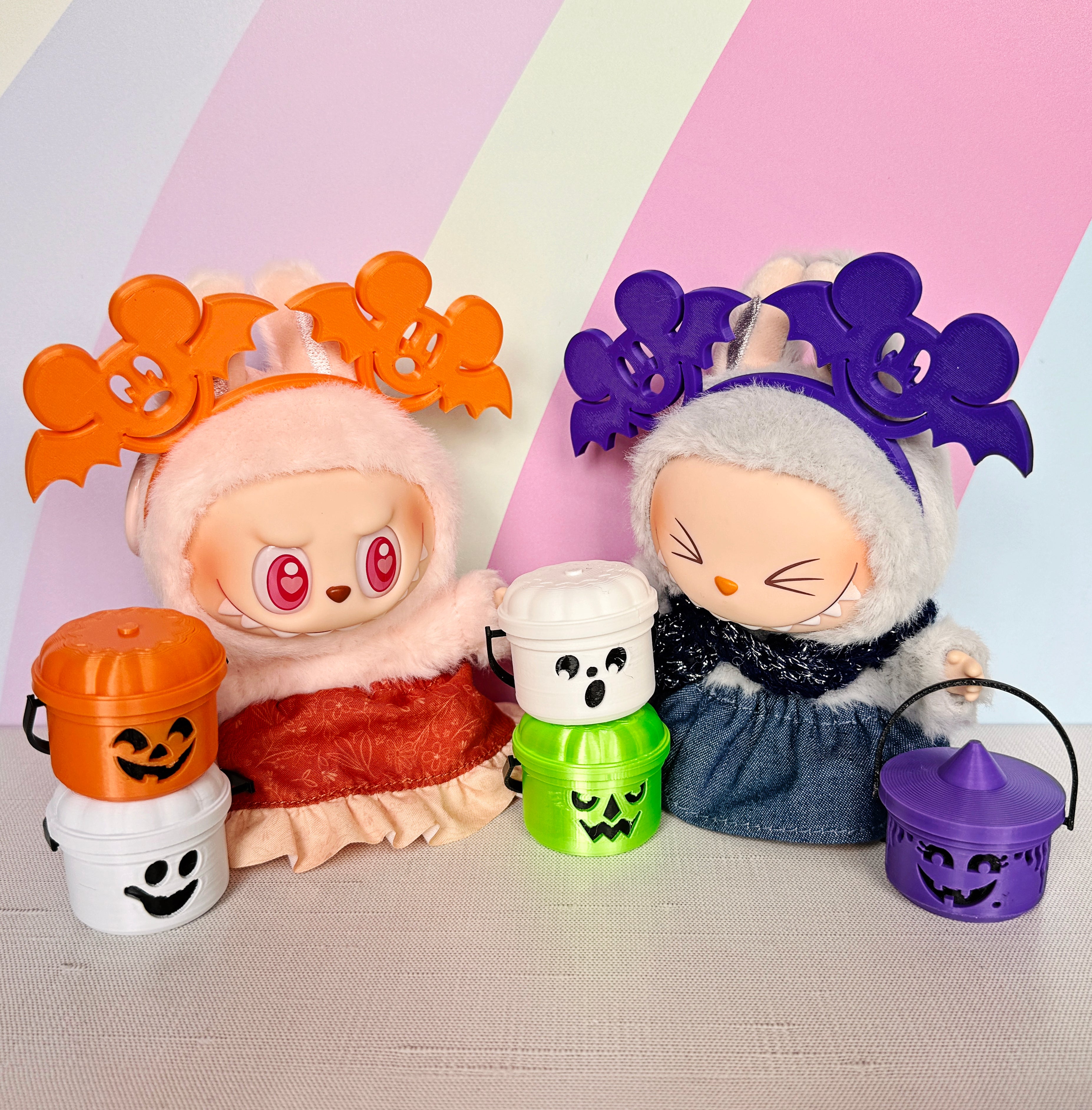 Halloween Buckets for Labubu Plushes