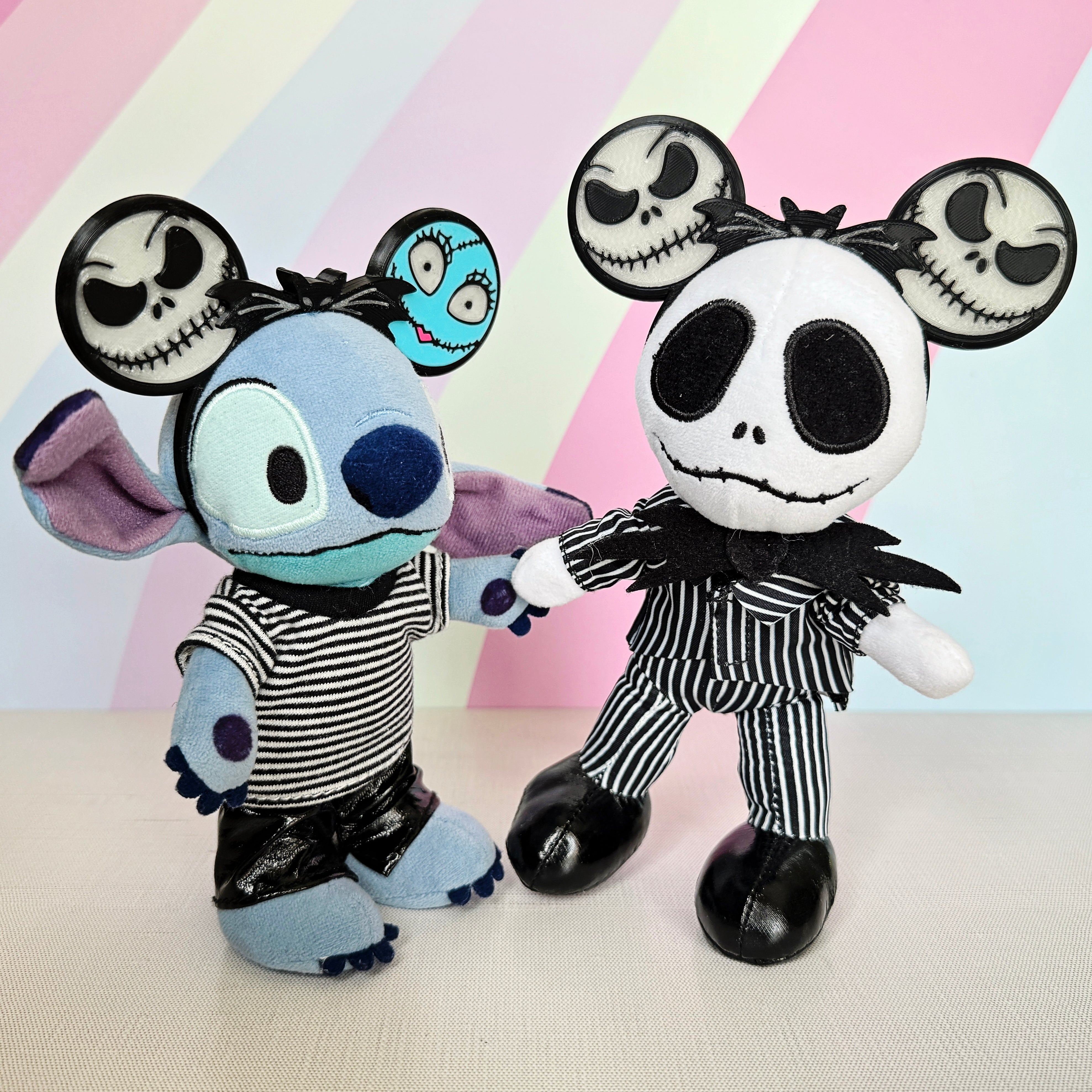 Nightmare Before Christmas Themed Ears for NuiMO & Labubu Plush