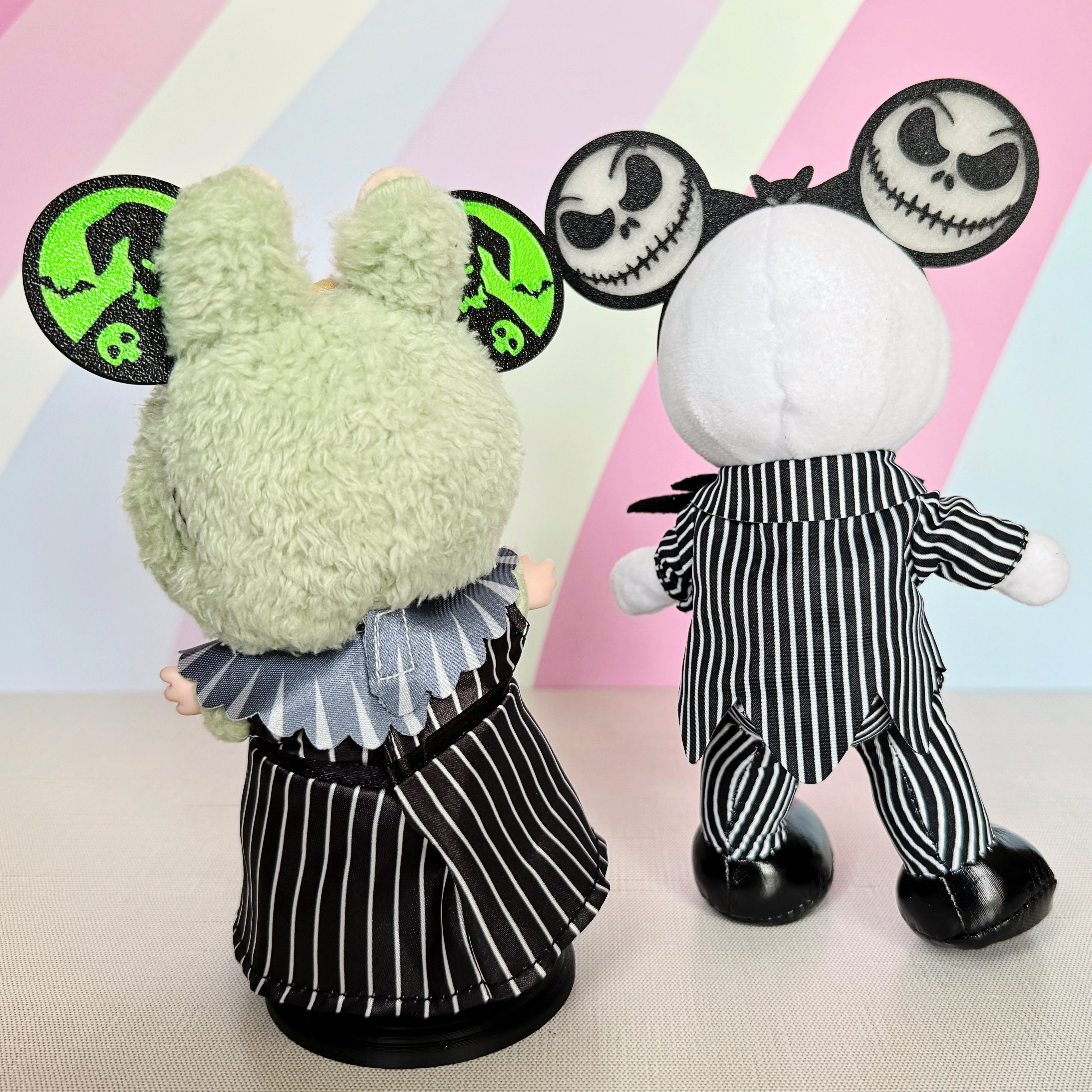 Nightmare Before Christmas Themed Ears for NuiMO & Labubu Plush