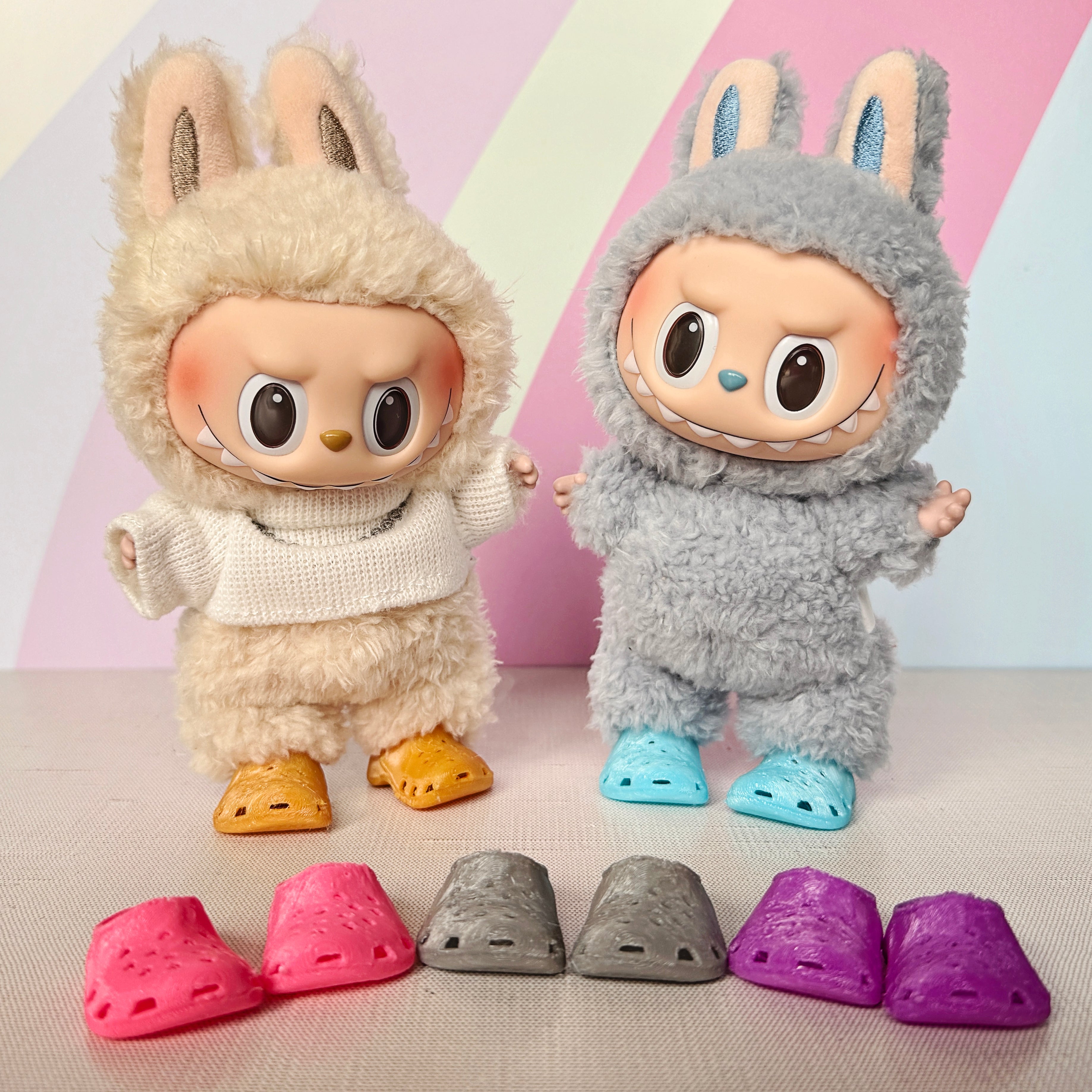 Mini Croc-Inspired Shoes for Labubu