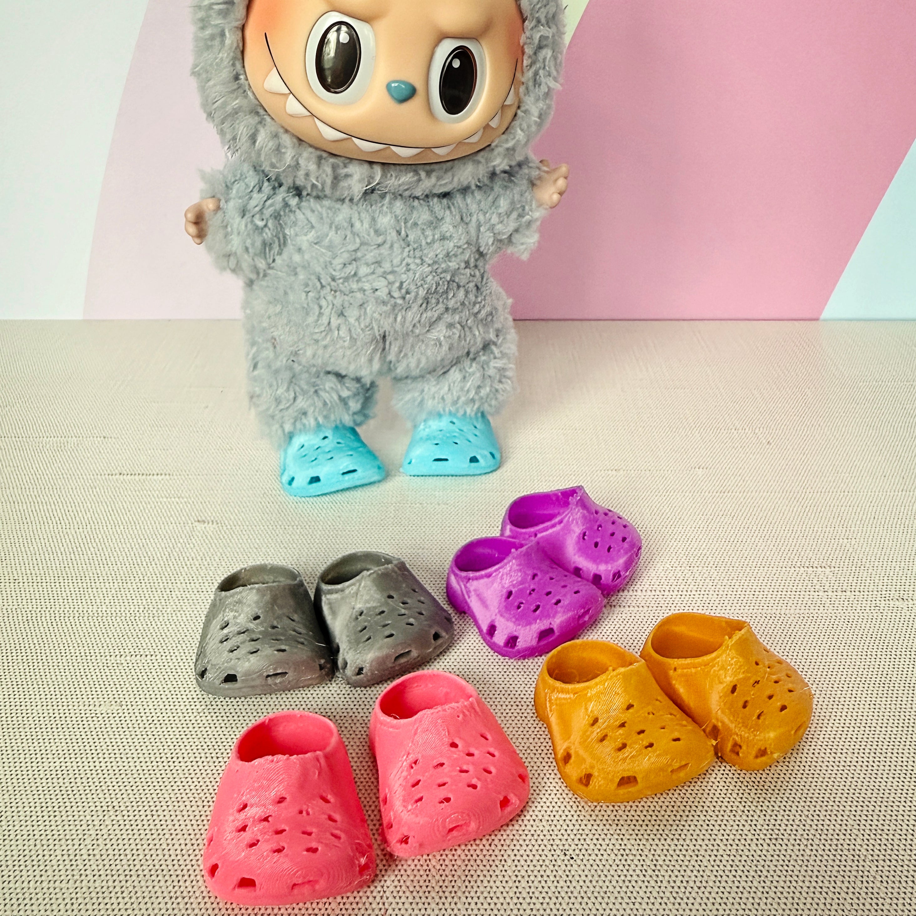 Mini Croc-Inspired Shoes for Labubu
