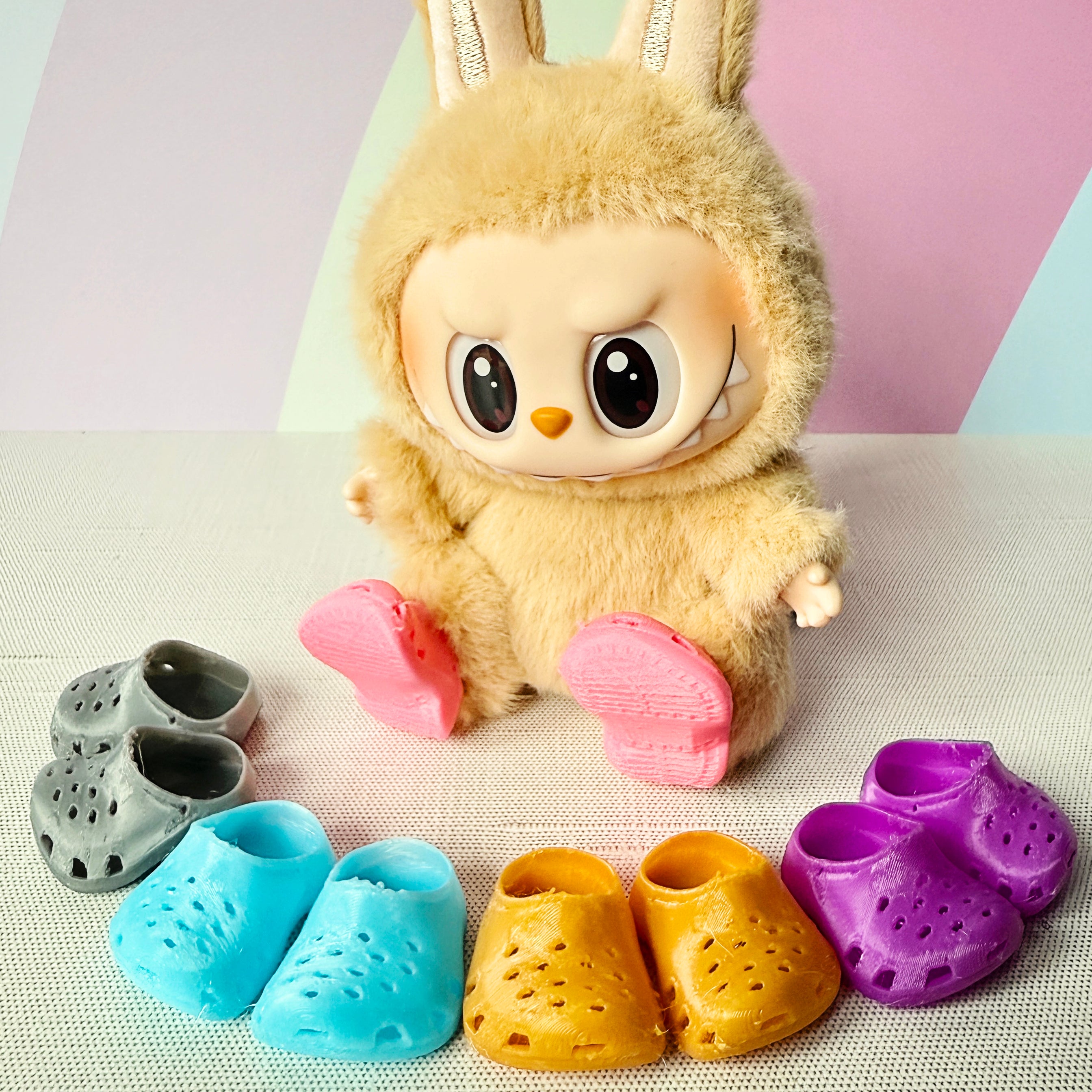 Mini Croc-Inspired Shoes for Labubu