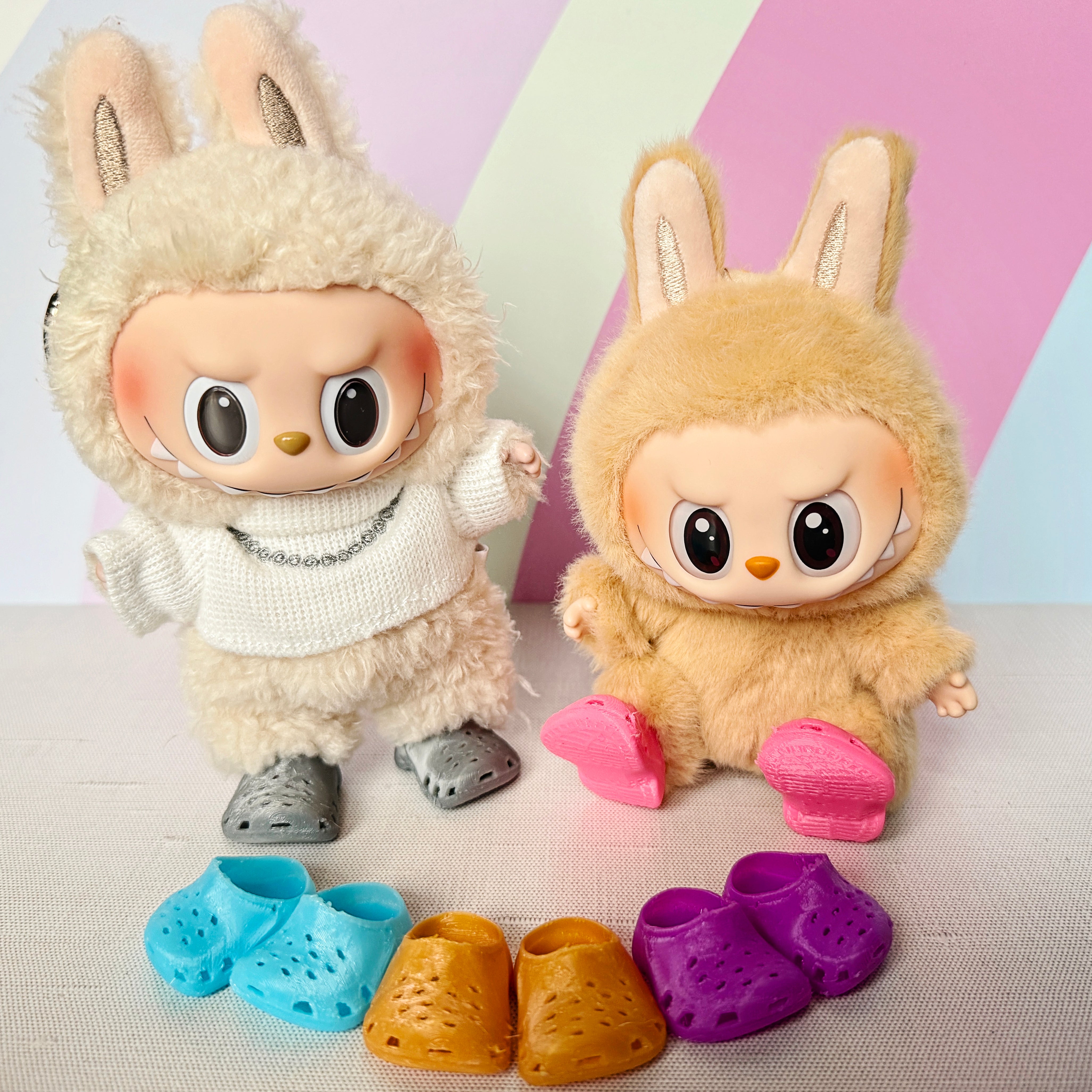 Mini Croc-Inspired Shoes for Labubu