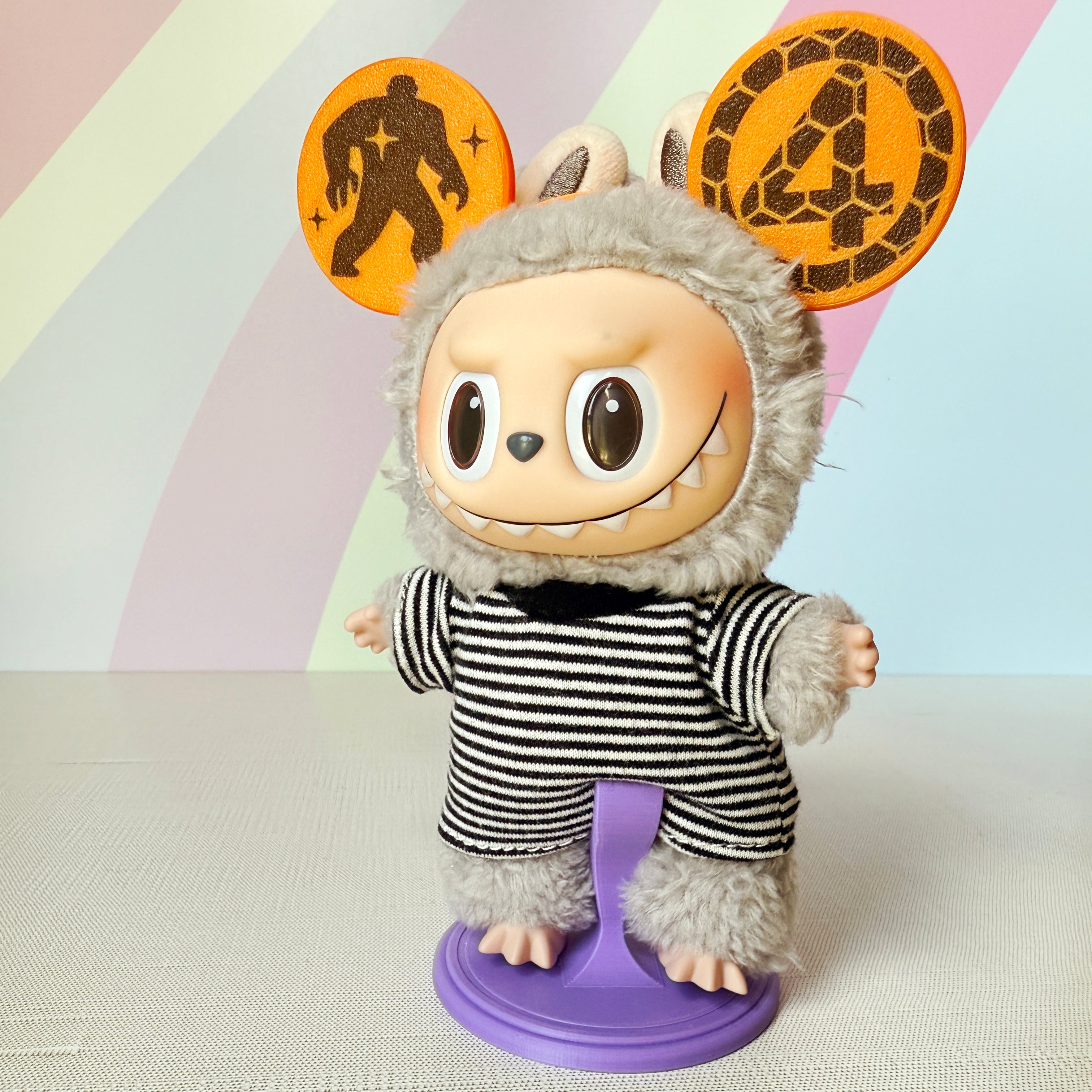 Fantastic Four Inspired Mouse Ears for NuiMO, Labubu and Keychain Plush.