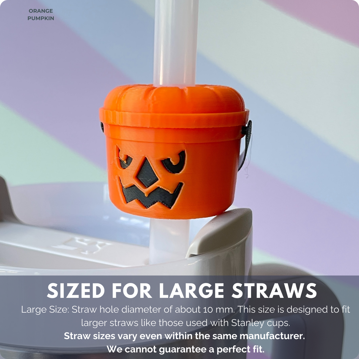 Halloween Buckets for LARGE Straw Toppers