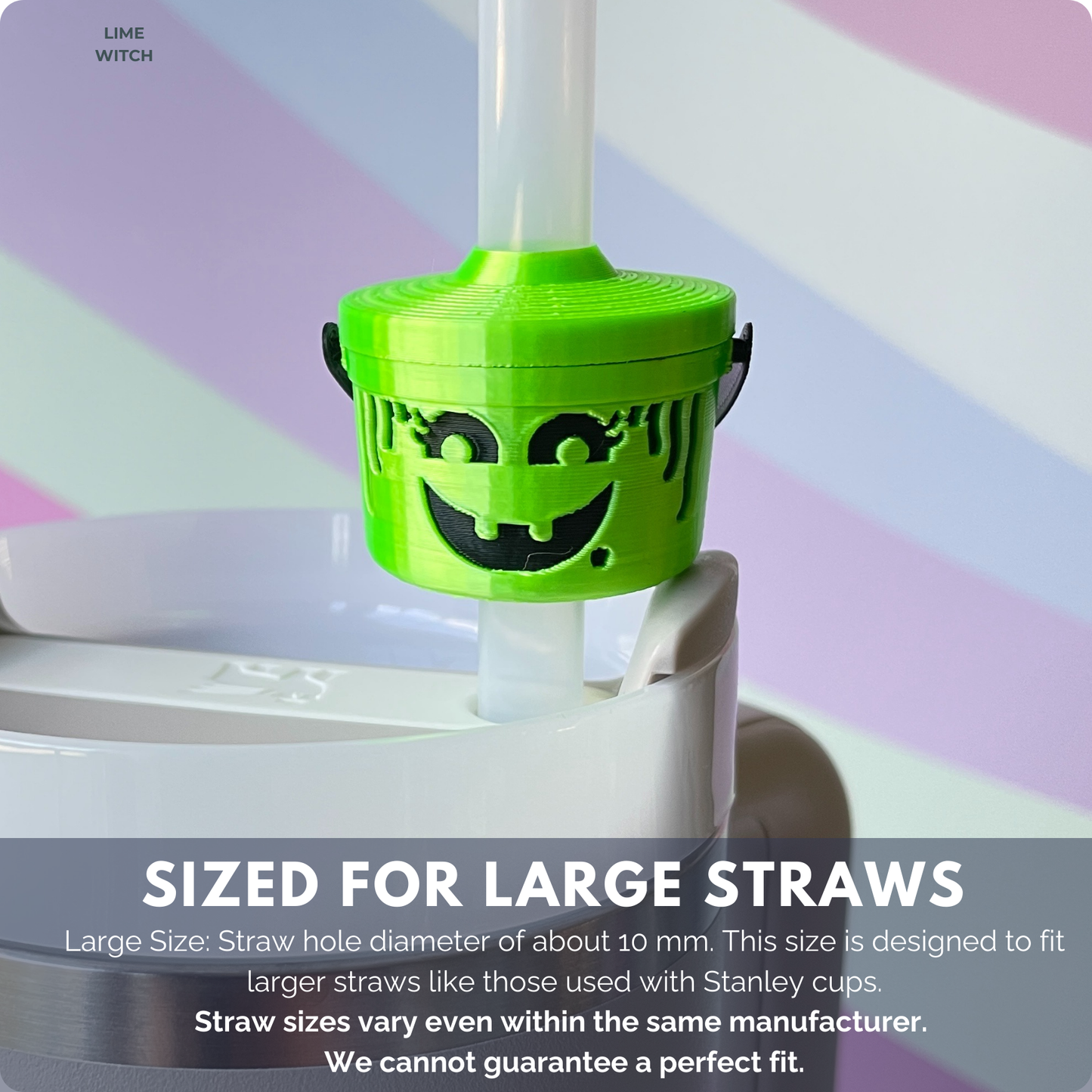 Halloween Buckets for LARGE Straw Toppers