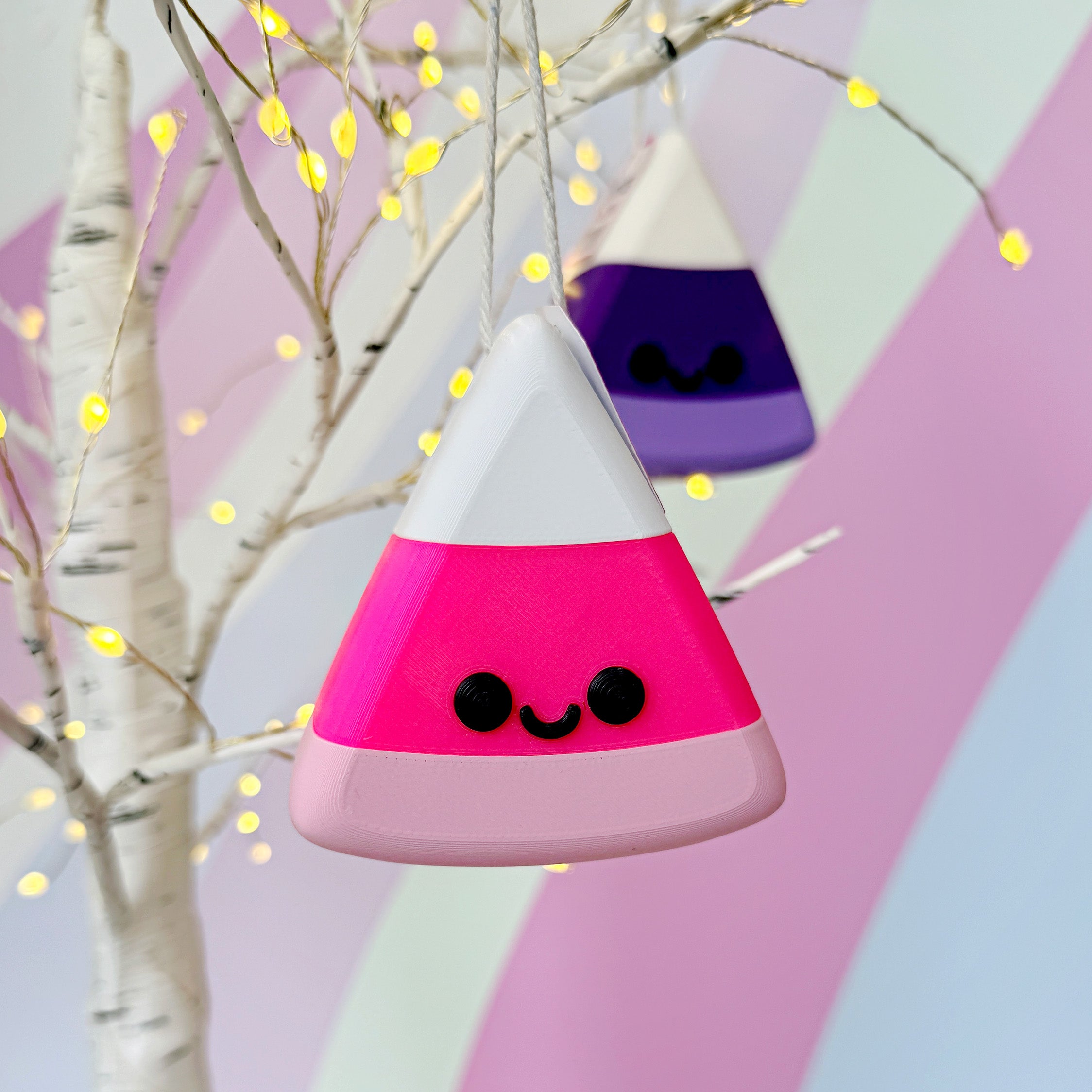 Kawaii Candy Corn Ornament – Food Decor, Valentine Gift Option