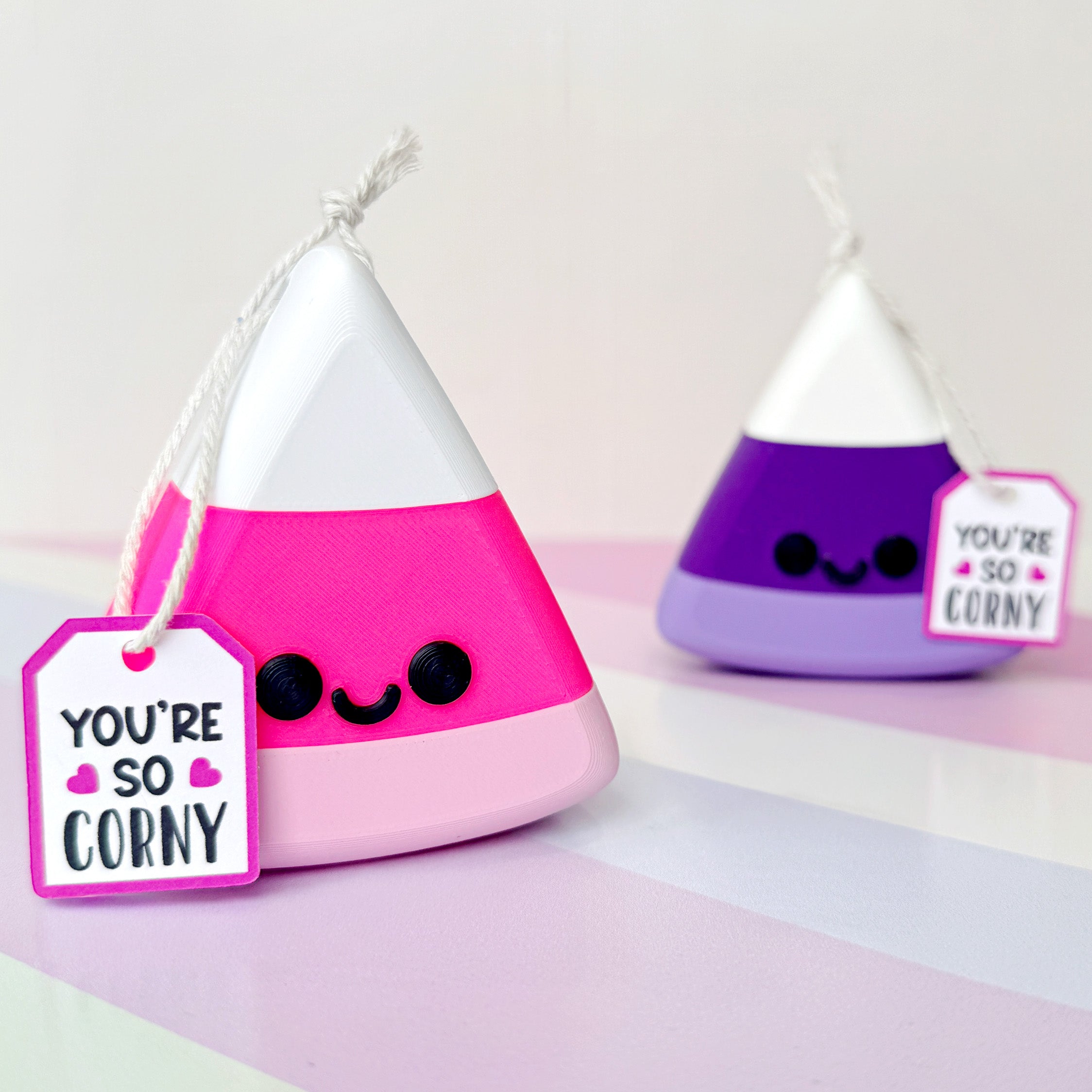 Kawaii Candy Corn Ornament – Food Decor, Valentine Gift Option