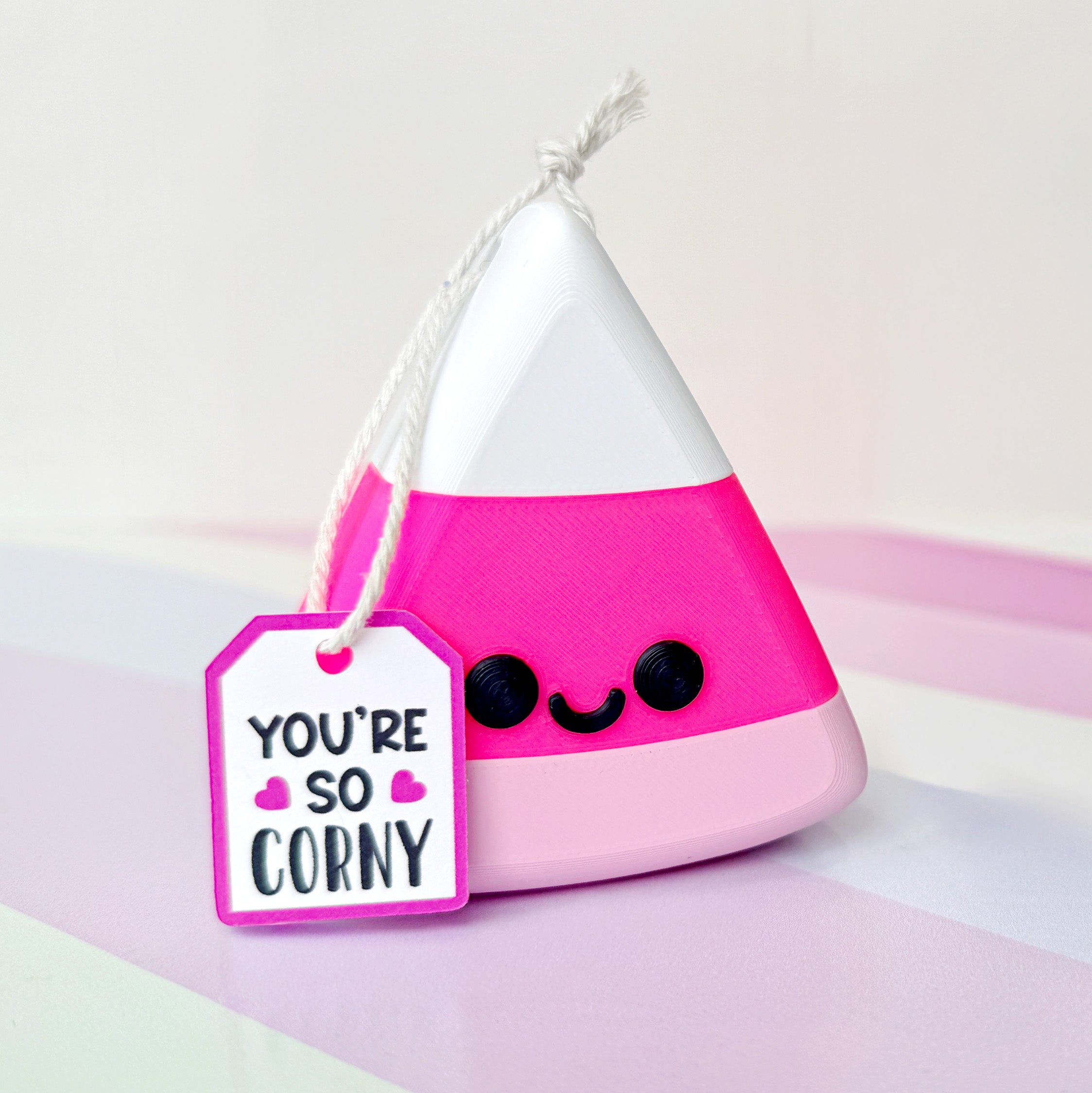 Kawaii Candy Corn Ornament – Food Decor, Valentine Gift Option