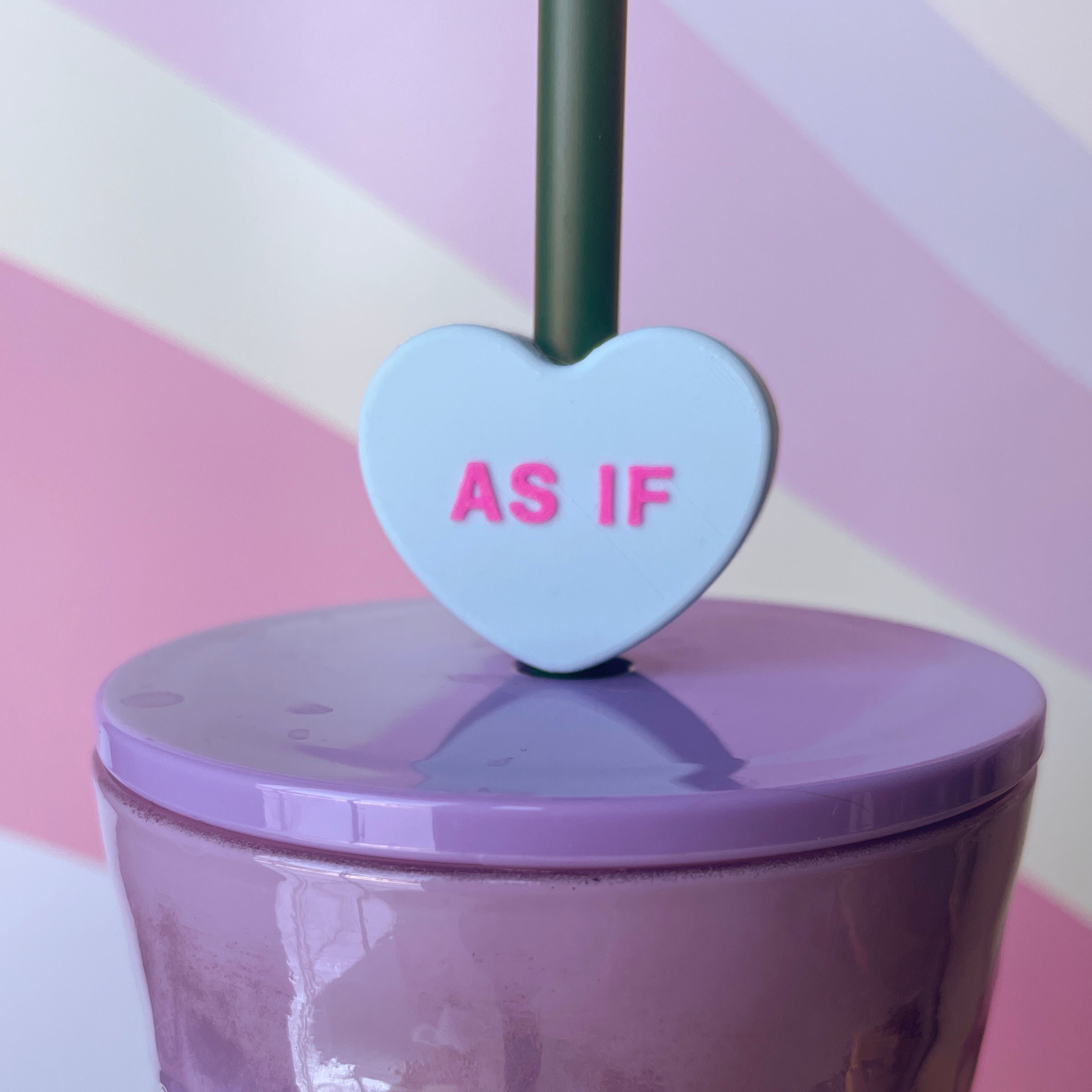 Conversation Heart Straw Toppers