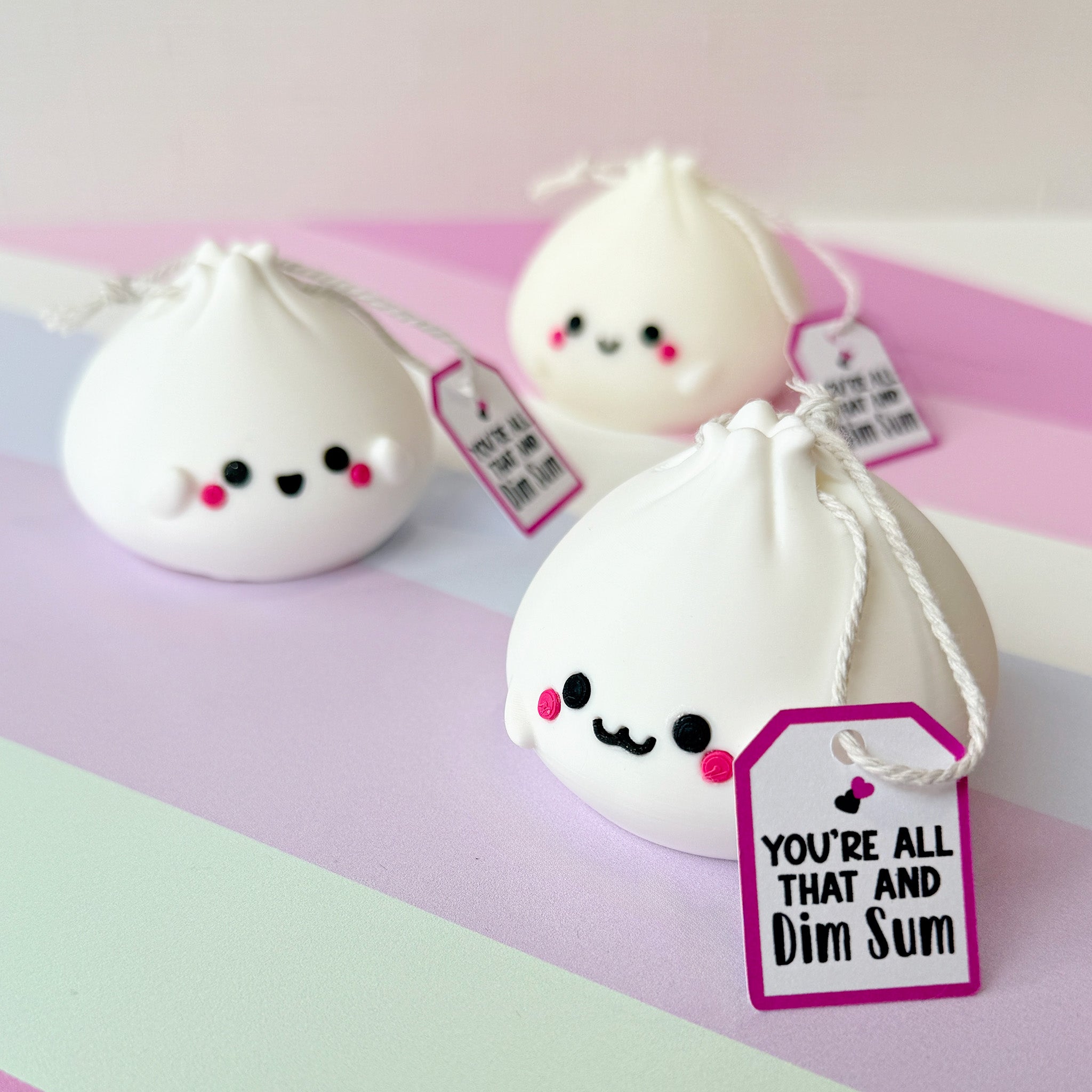 Kawaii Dim Sum Ornaments – Cute Dumpling Decor & Valentine Gift Option