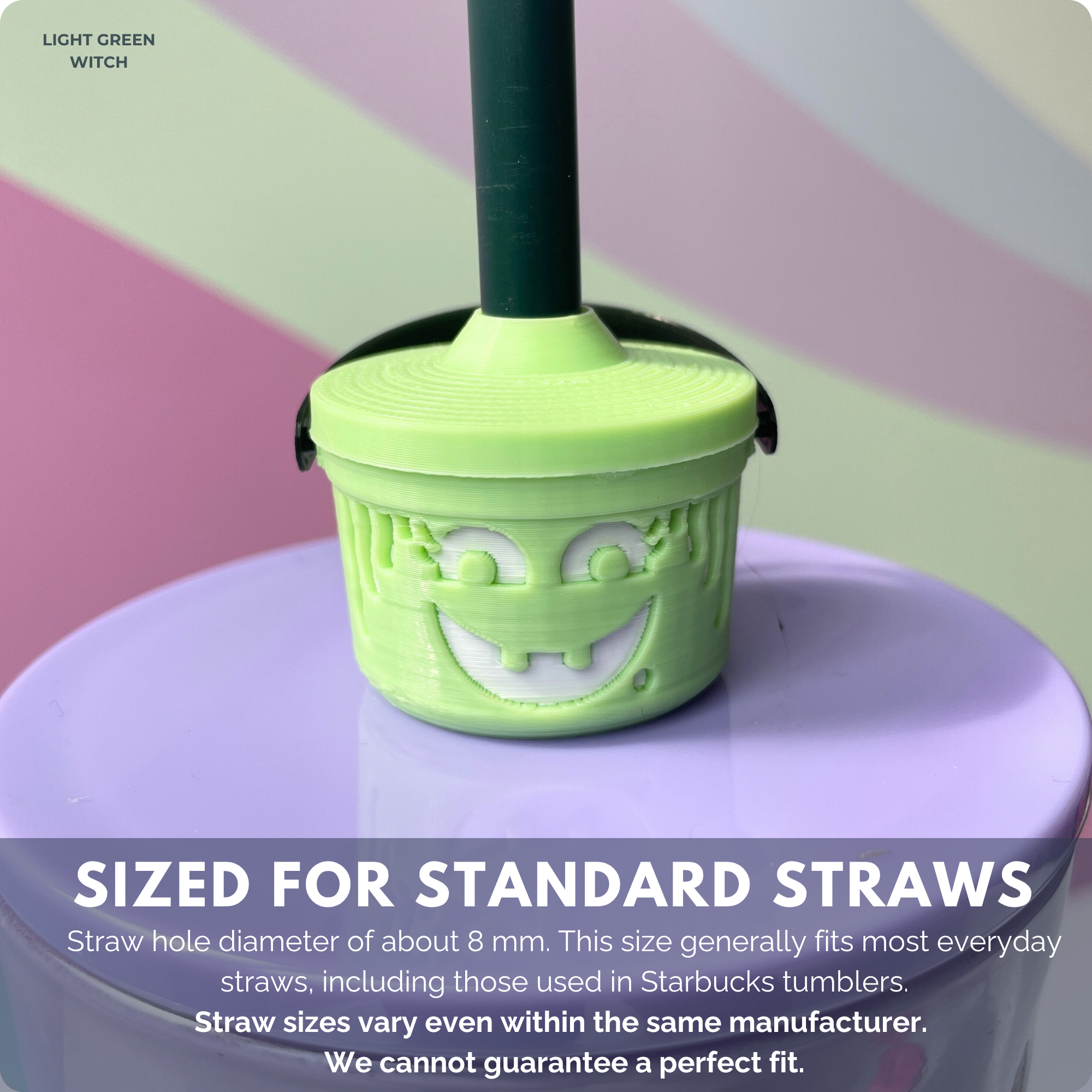 Halloween Bucket Straw Toppers – Sized for STANDARD Straws