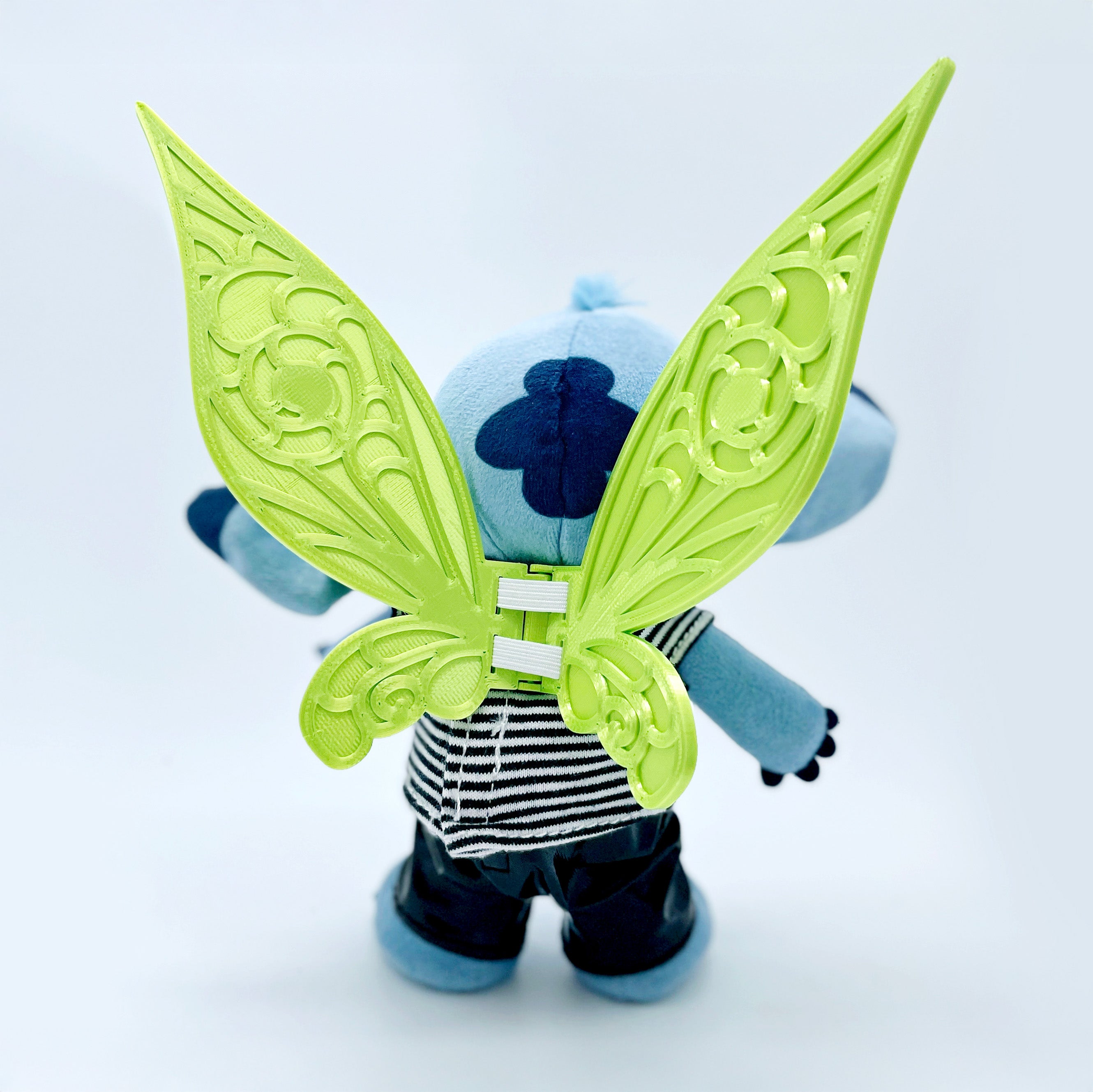Fairy Wings for Mini Plush Dolls - 3D Printed with Adjustable Straps and Poseable Hinges