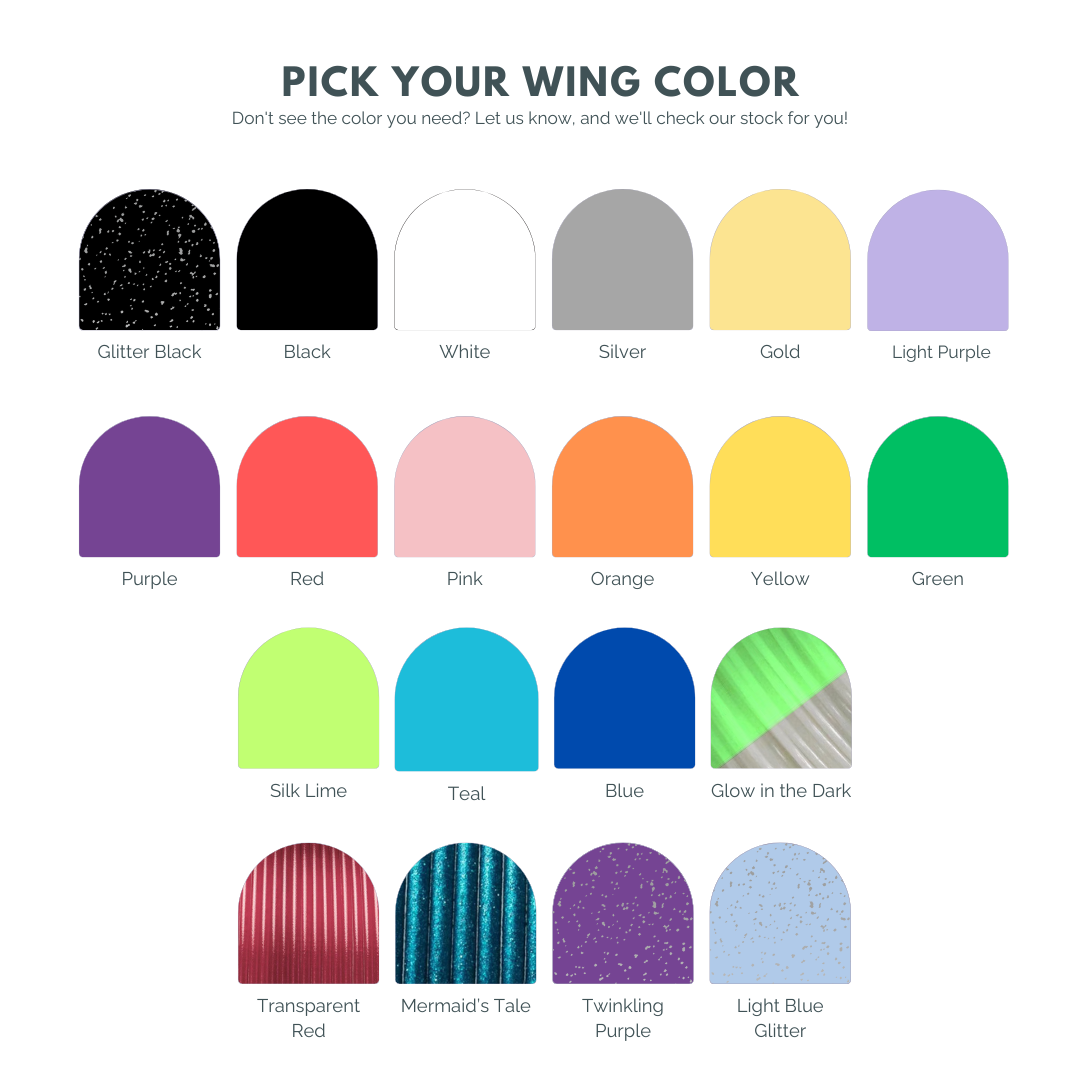 Fairy Wings for Mini Plush Dolls - 3D Printed with Adjustable Straps and Poseable Hinges