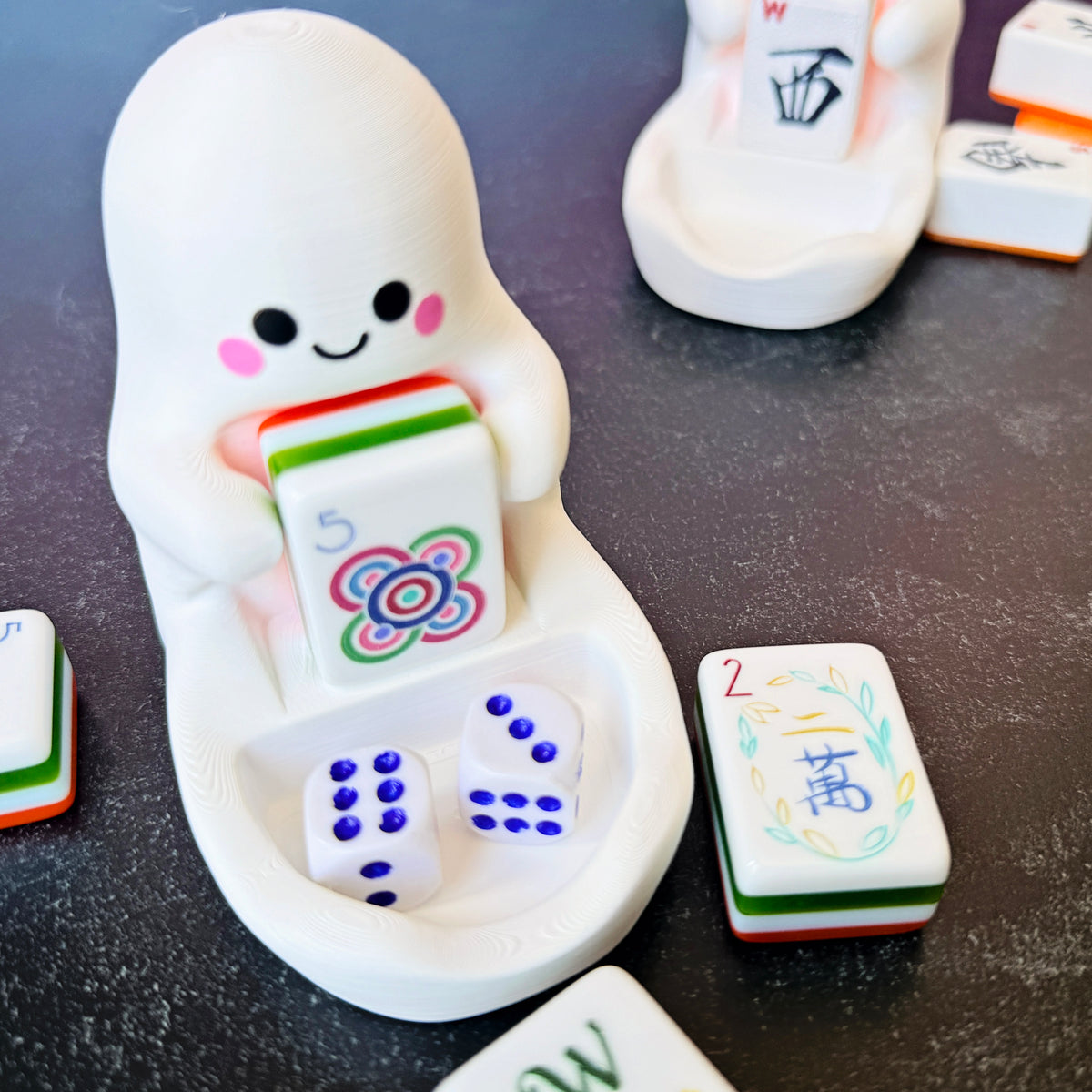 Ghost Dice Dish with Removable Tile