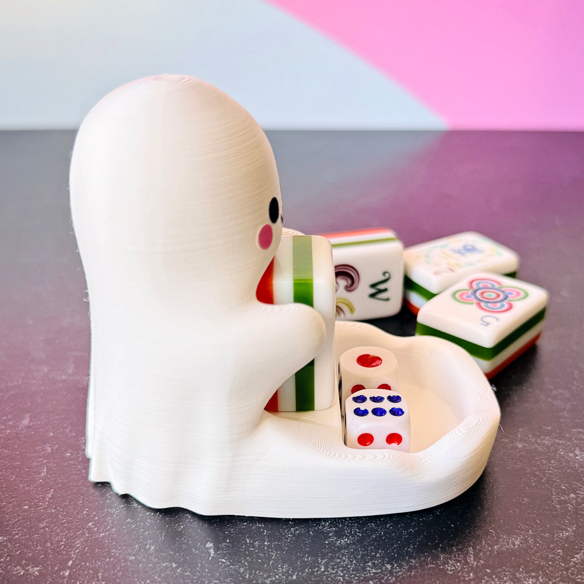 Ghost Dice Dish with Removable Tile