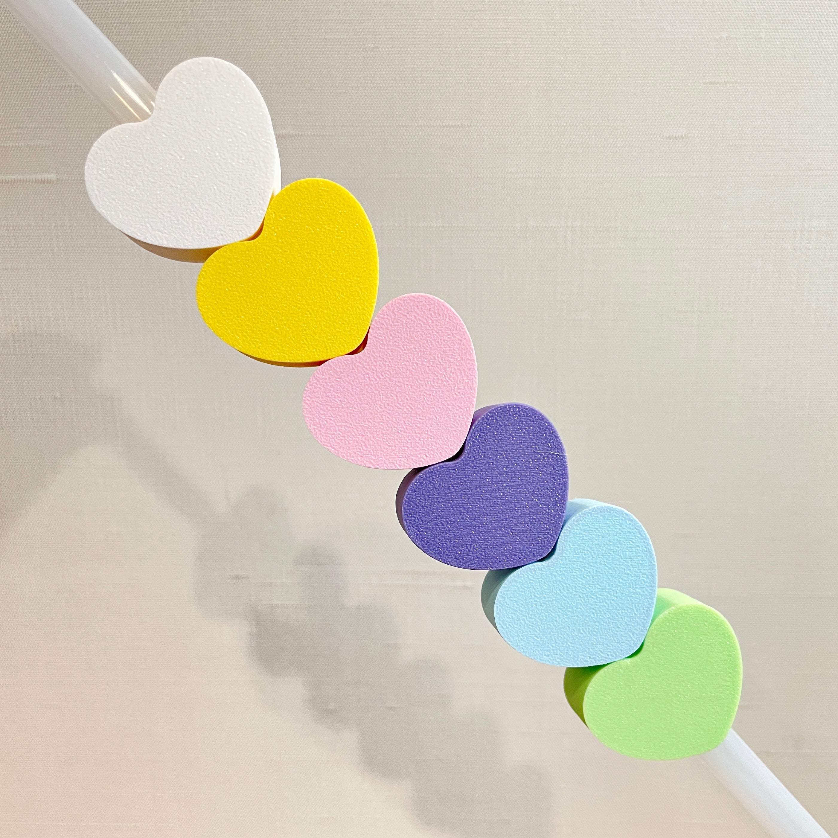 CUSTOM Conversation Heart Straw Toppers