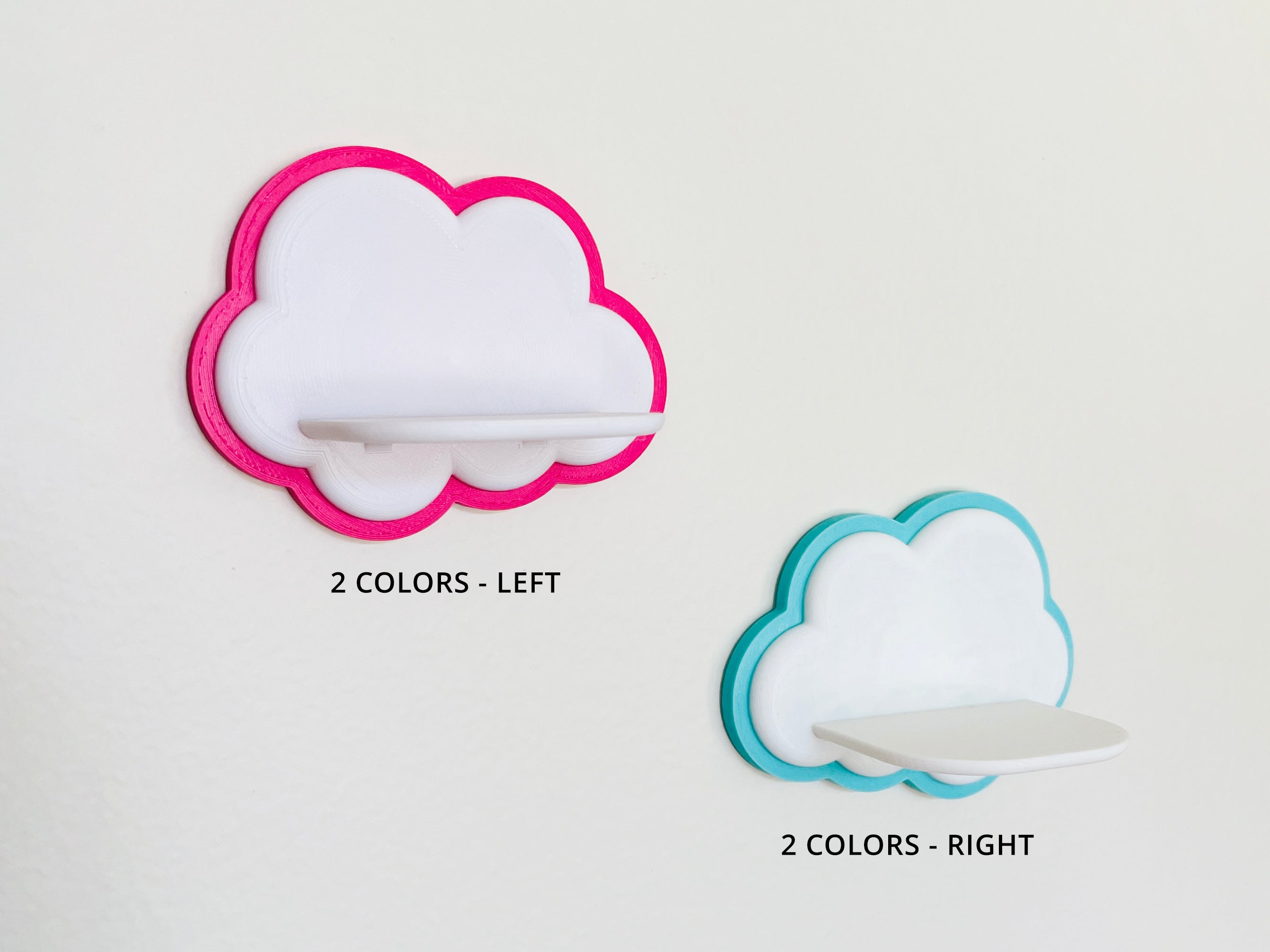 Floating Cloud Shelves - 2 Color Option