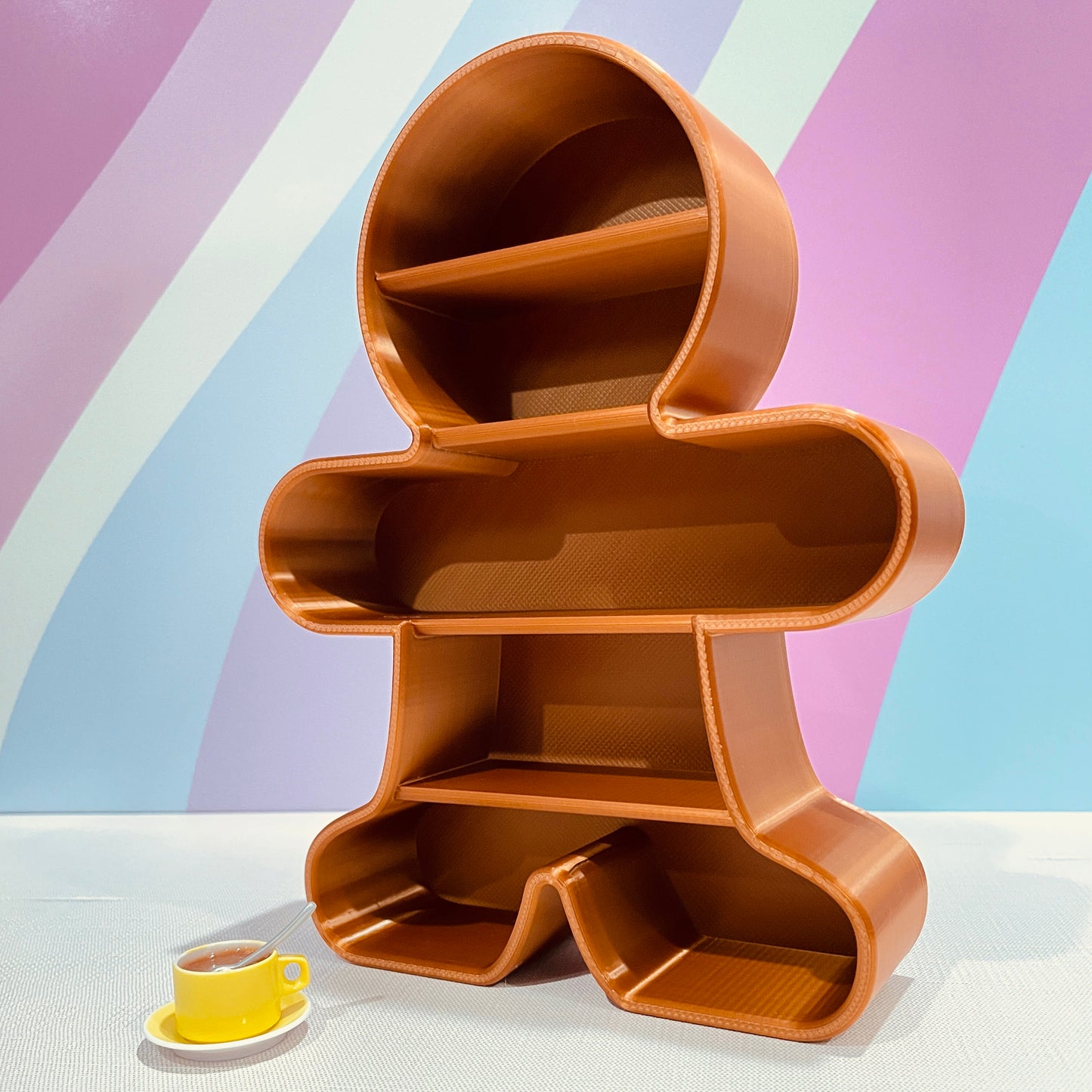 Gingerbread Cookie Cutter-Style Bookshelf – 5 Shelves for Minis!