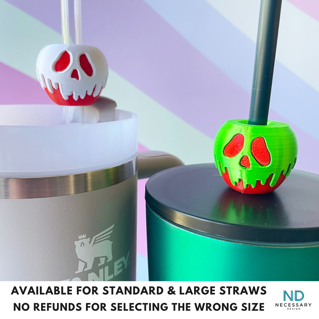 Poison Red Apple Straw Topper – Pick your Color
