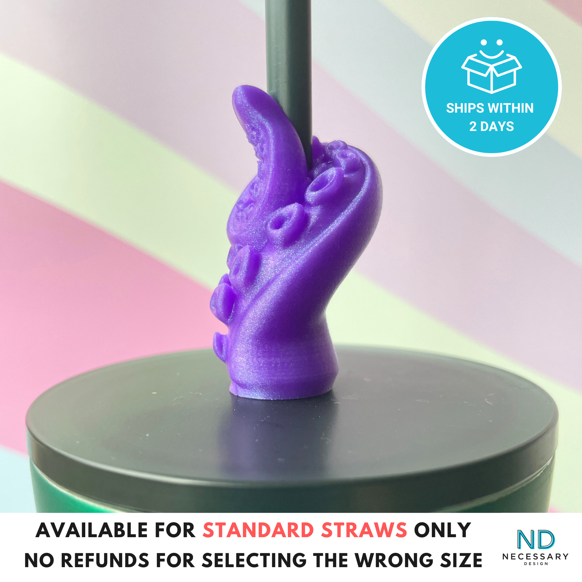 Octopus Tentacle Straw Topper for Standard Straw