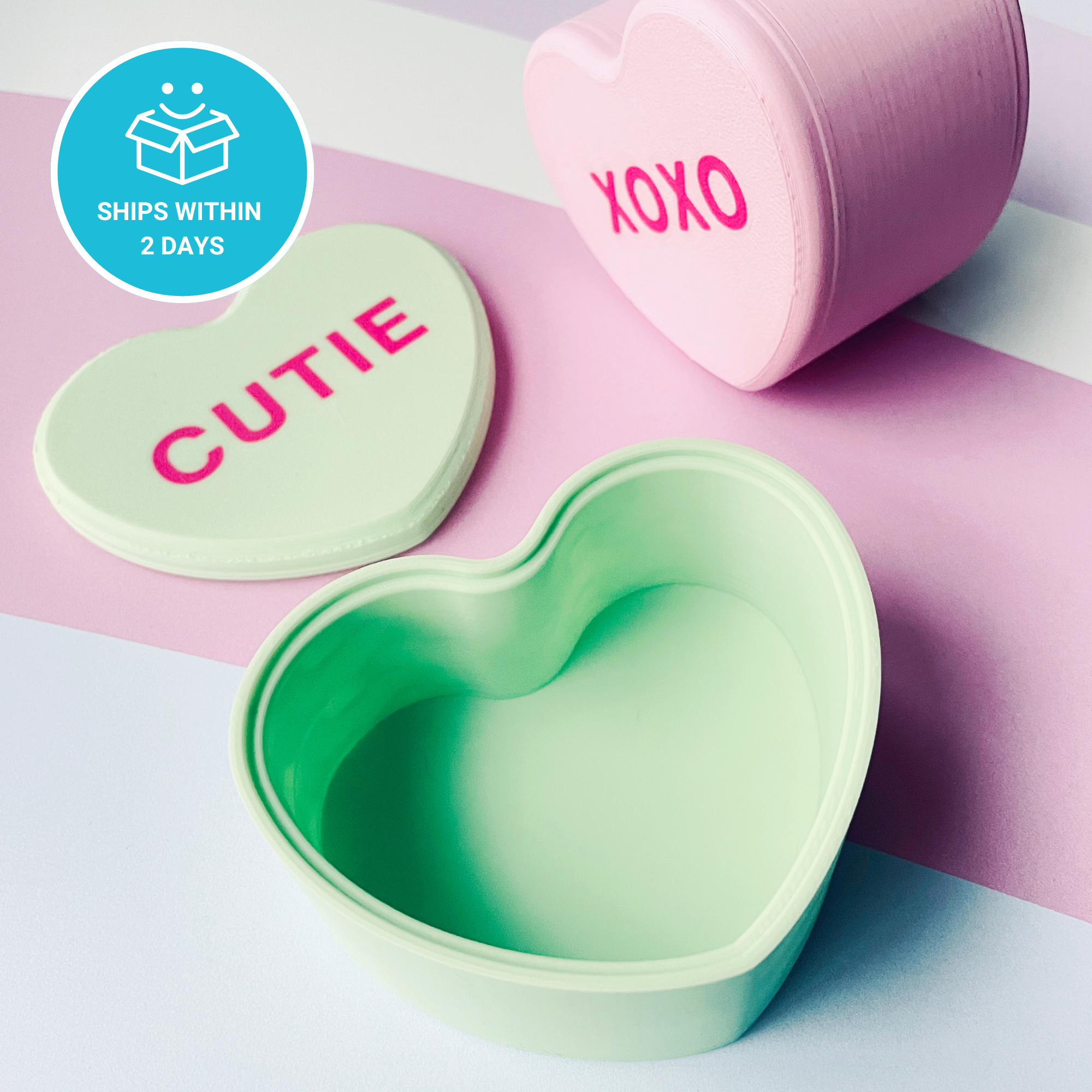 Heart Gift Box - Personalized Candy Heart Decoration - Gift for Her