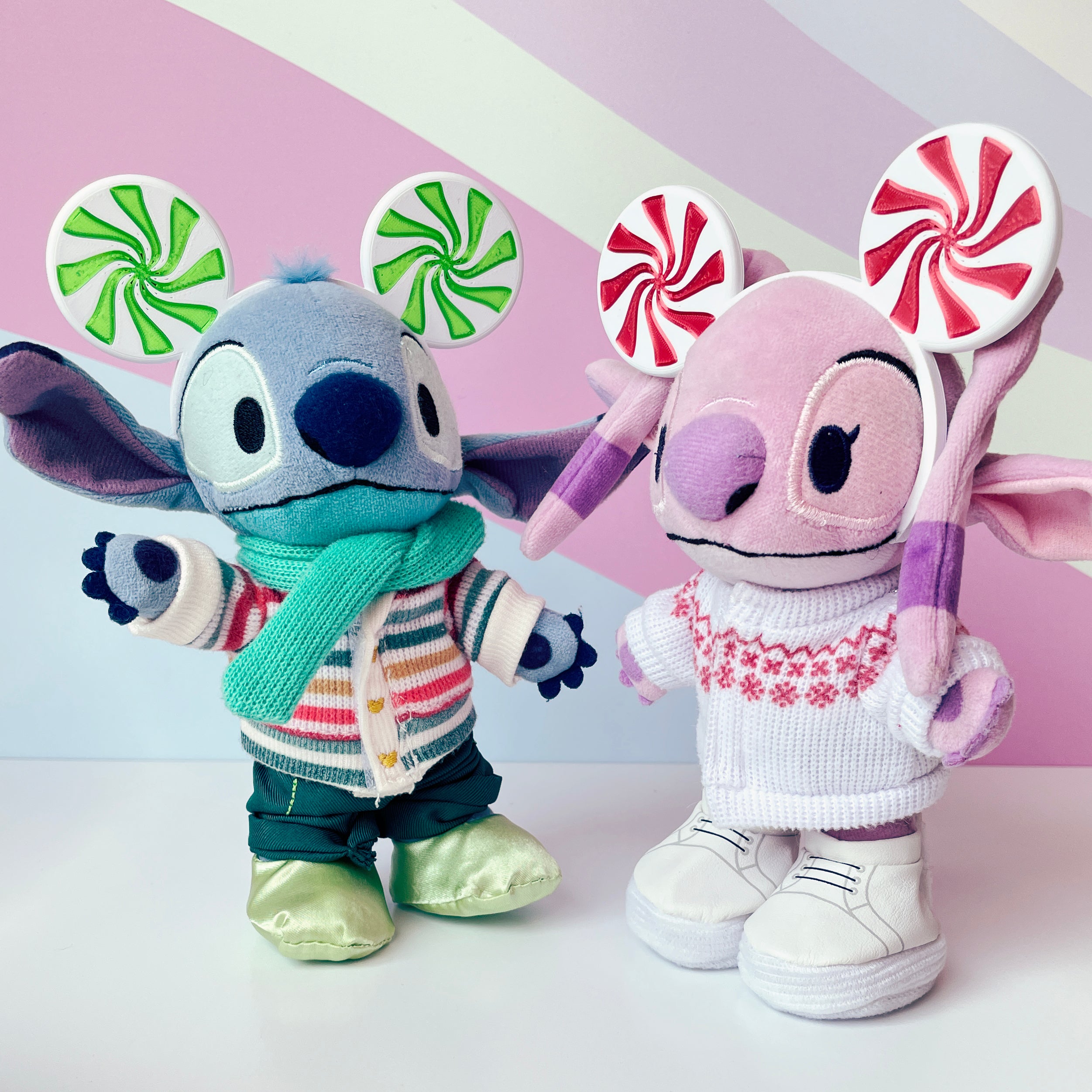 Peppermint Ears Headband for Mini Plush Figures - Holiday Edition