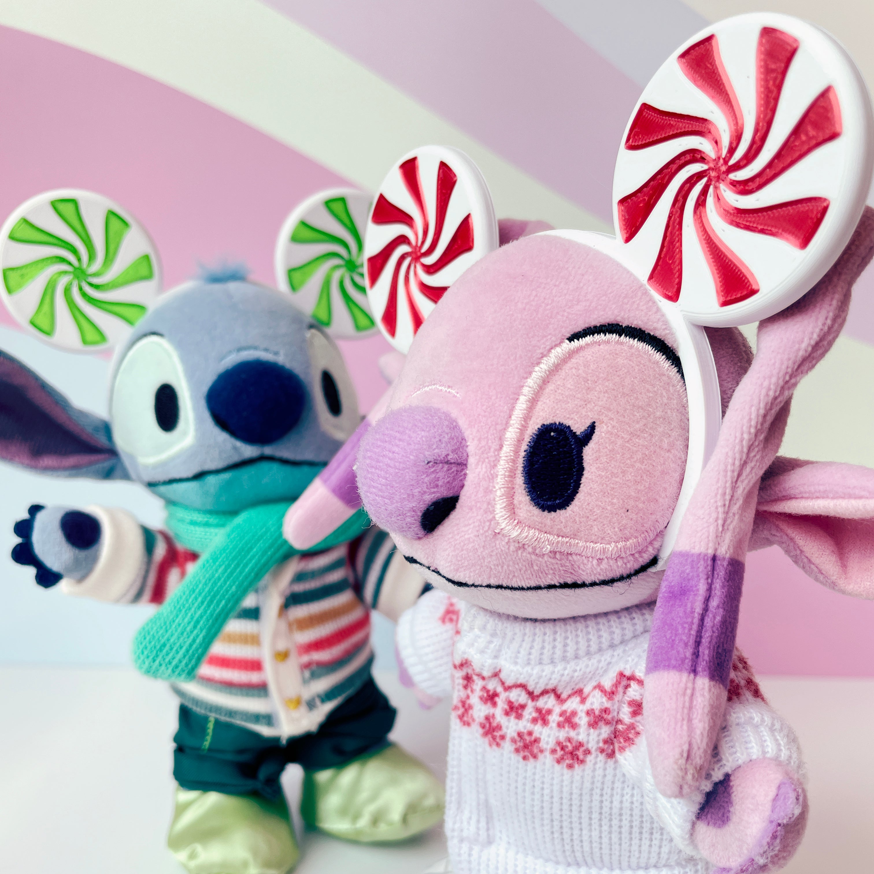Peppermint Ears Headband for Mini Plush Figures - Holiday Edition